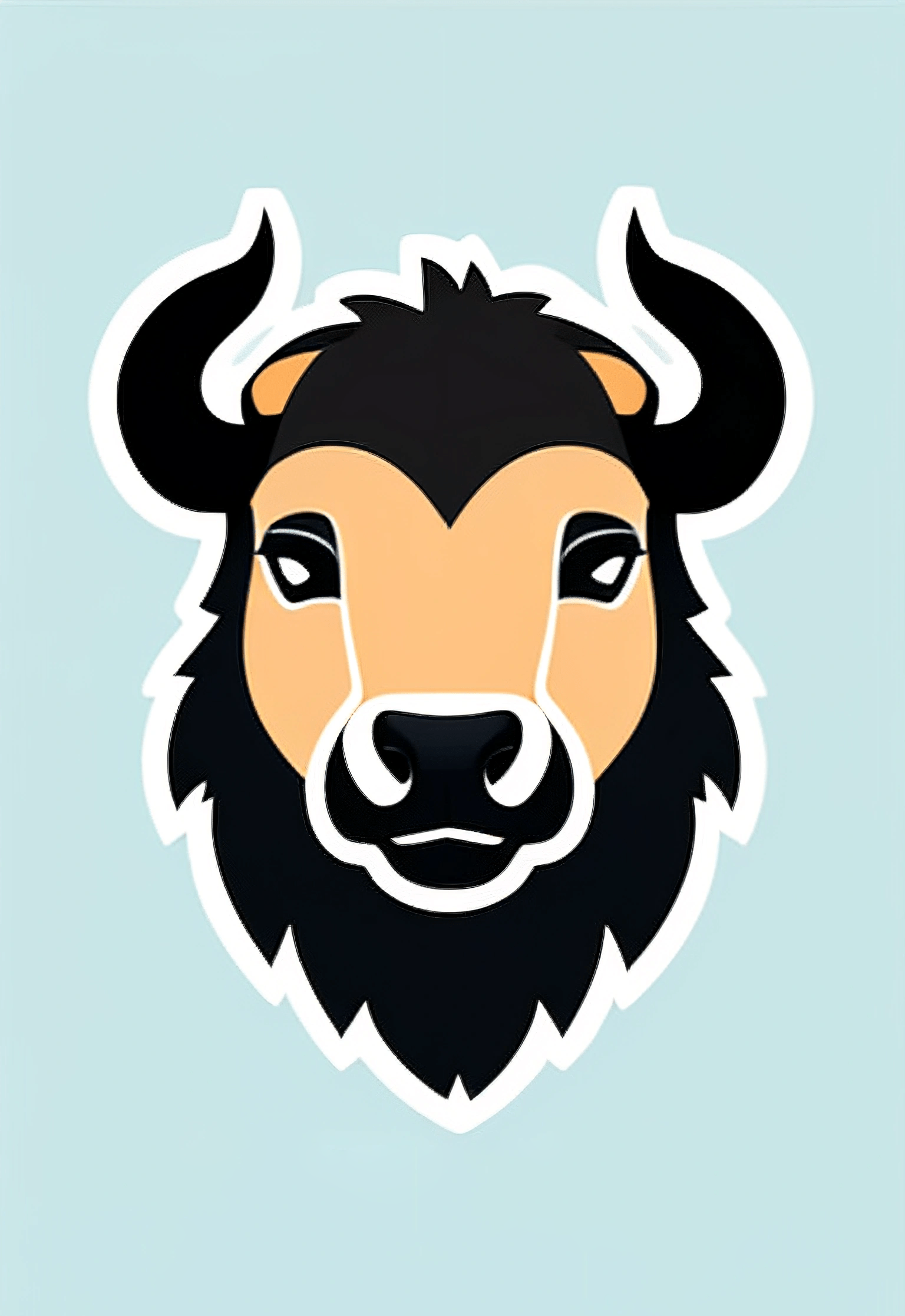 Stylized Buffalo Vector Art - Free Download - AI Scribbles
