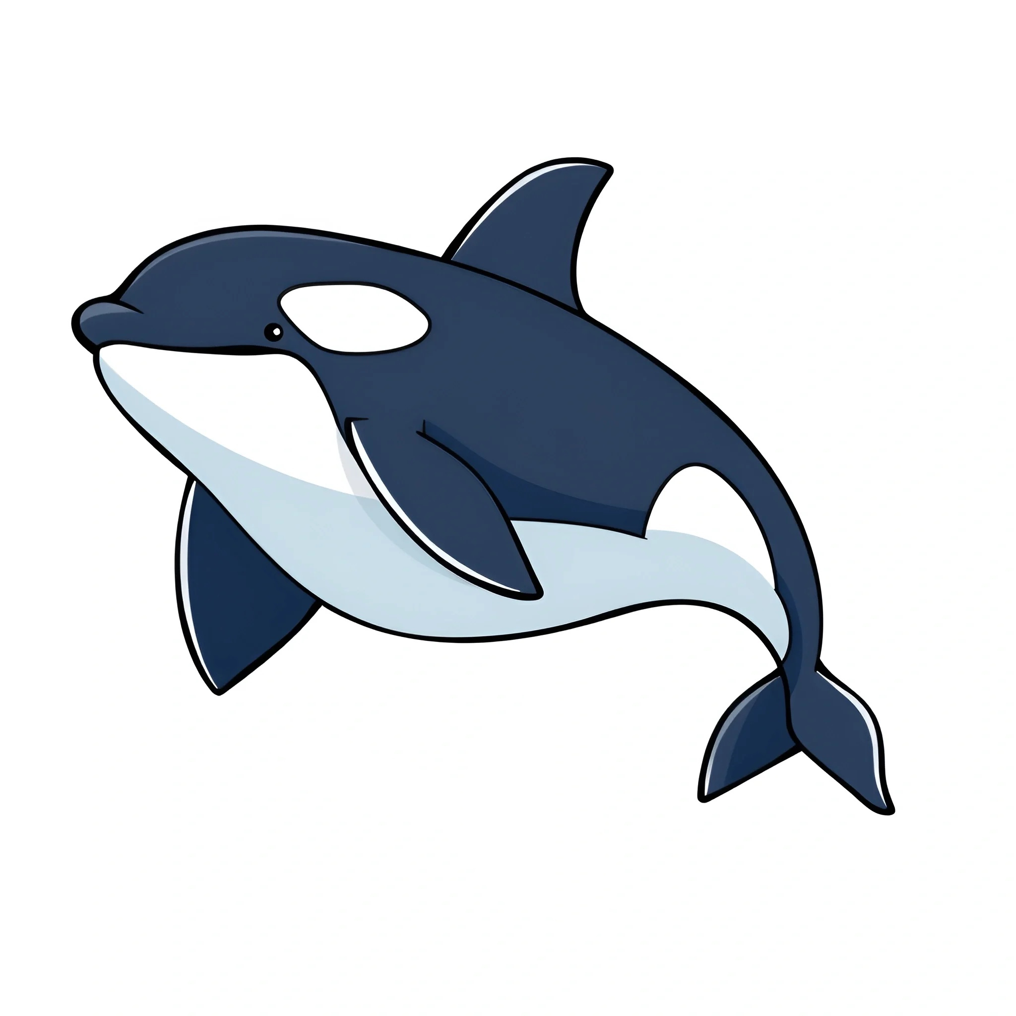 Orca Ride Cartoon Cartoon Orca Illustration - Free Download - AI Scribbles