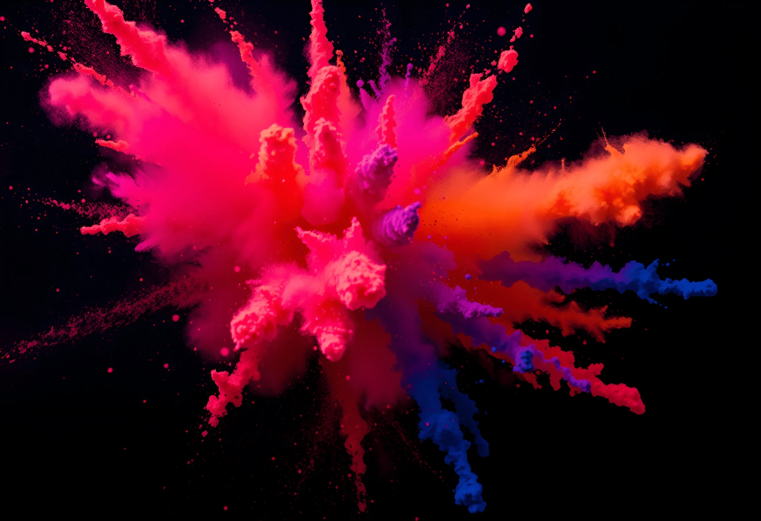 Vibrant Color Powder Explosion on Black Background - Free Download - AI ...