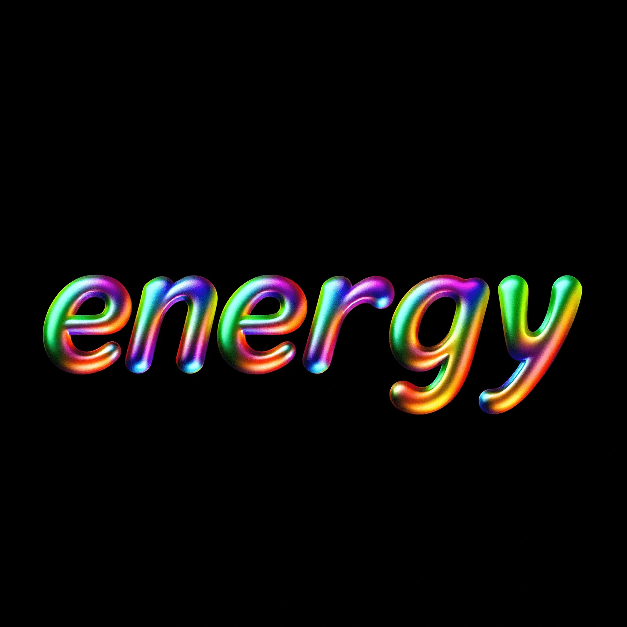 Colorful 3D Energy Typography - Free Download - AI Scribbles