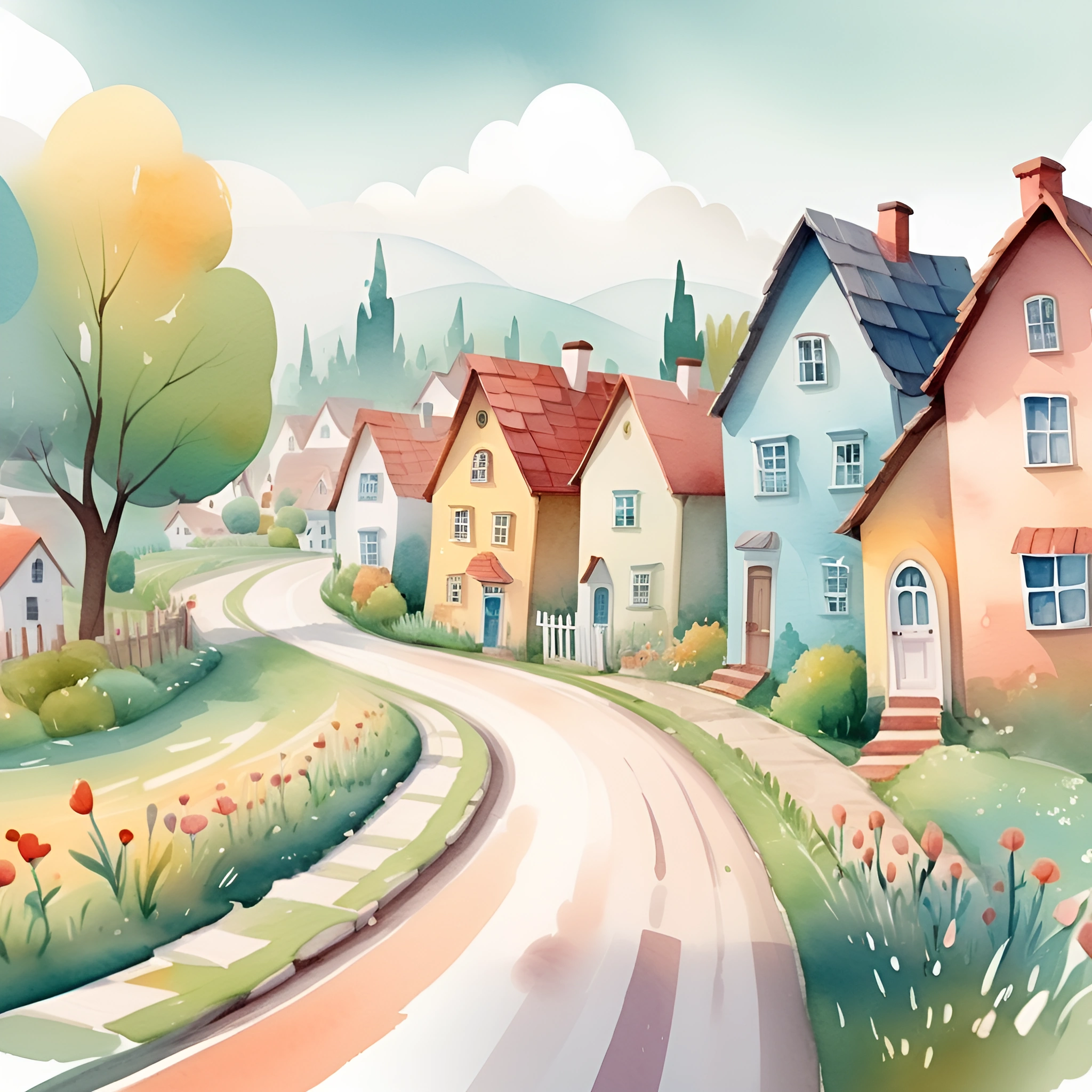 Charming Countryside Village - Free Download - AI Scribbles