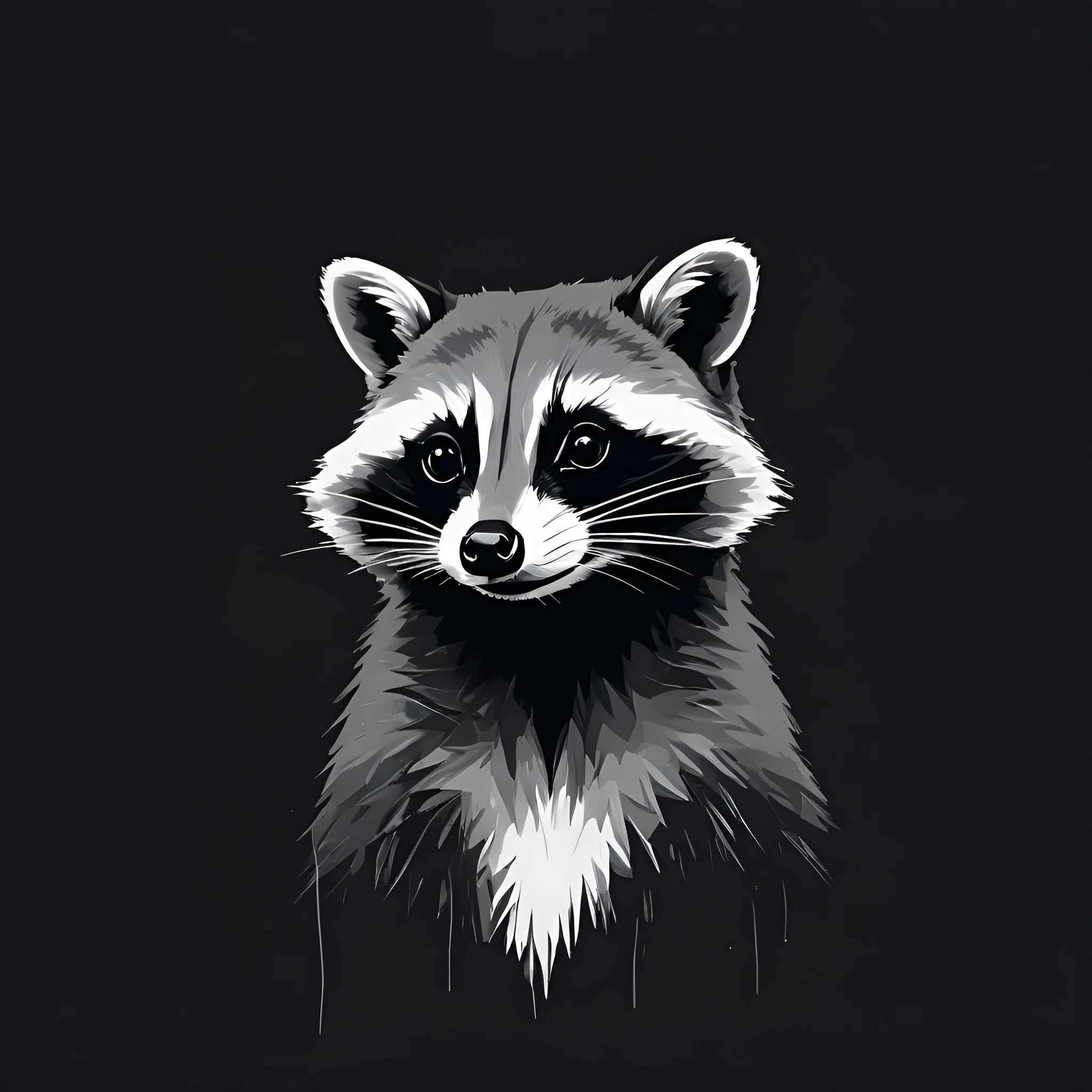 Stylized Raccoon Illustration - Free Download - AI Scribbles