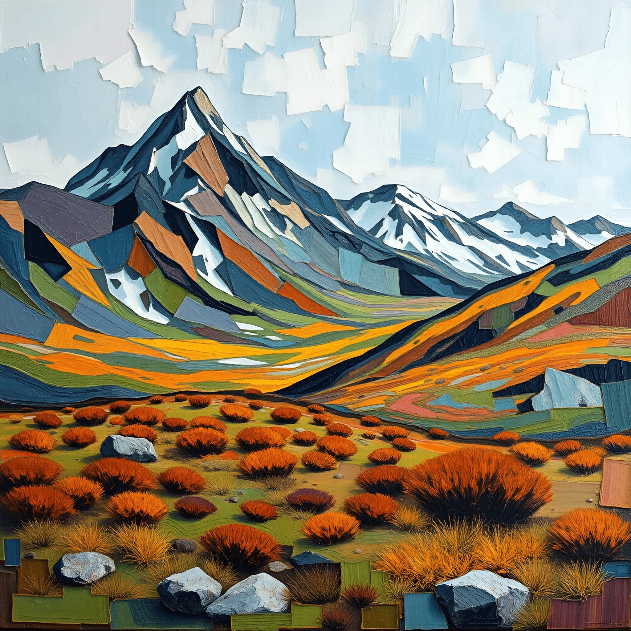 Colorful Mountain Landscape - Free Download - AI Scribbles