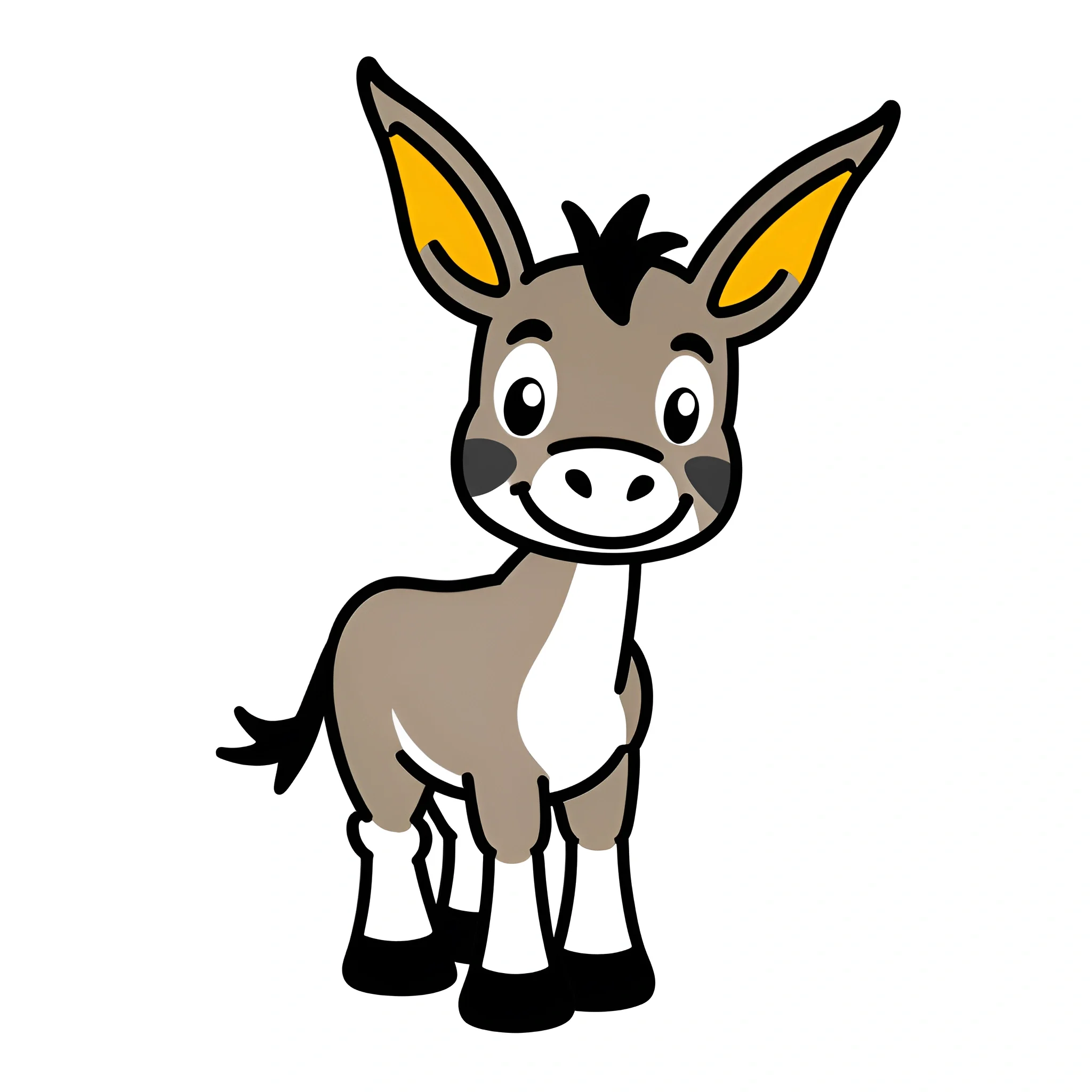 Cartoon Donkey Illustration - Free Download - AI Scribbles