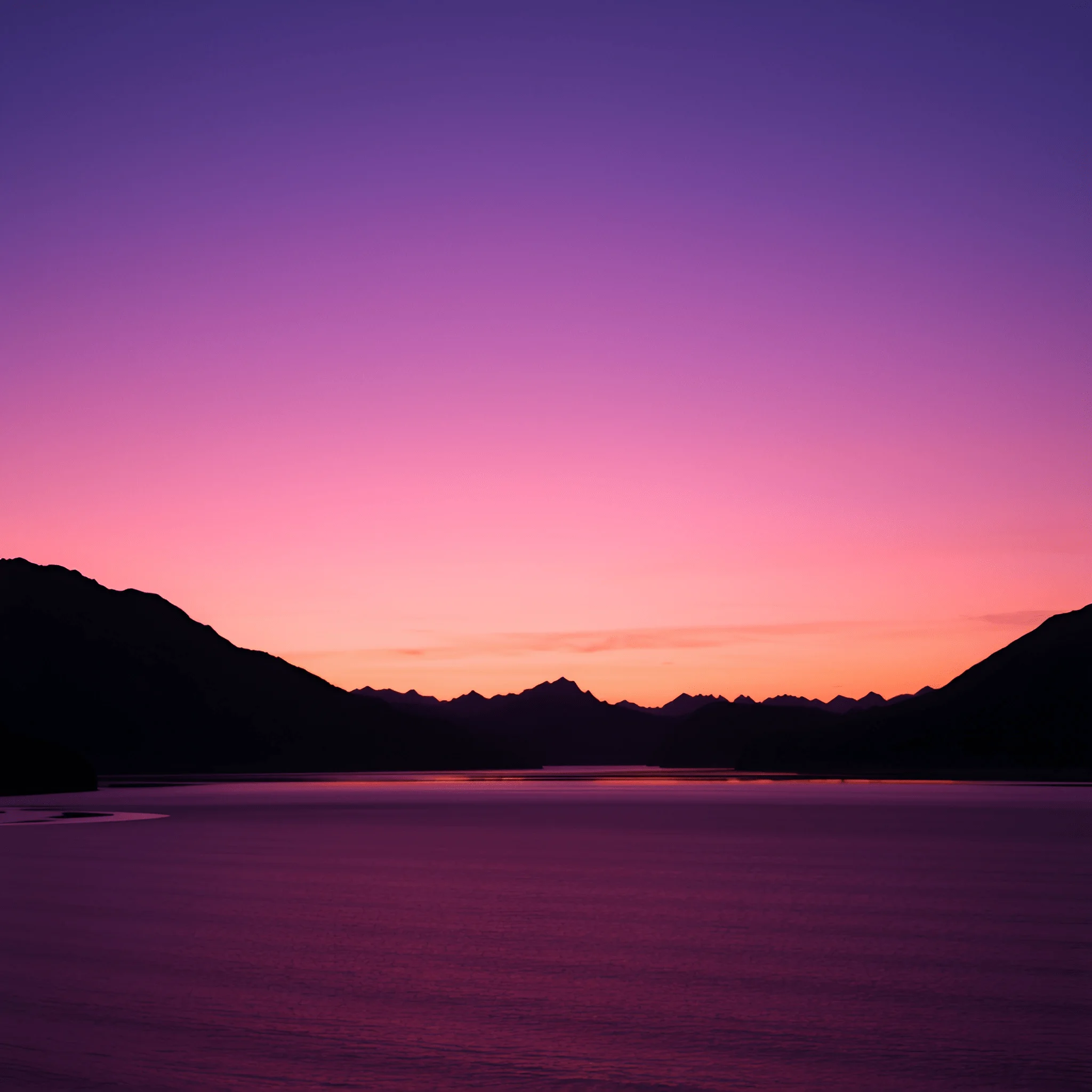 Mountain Lake Sunset With Purple Sky - Free Download - AI Scribbles
