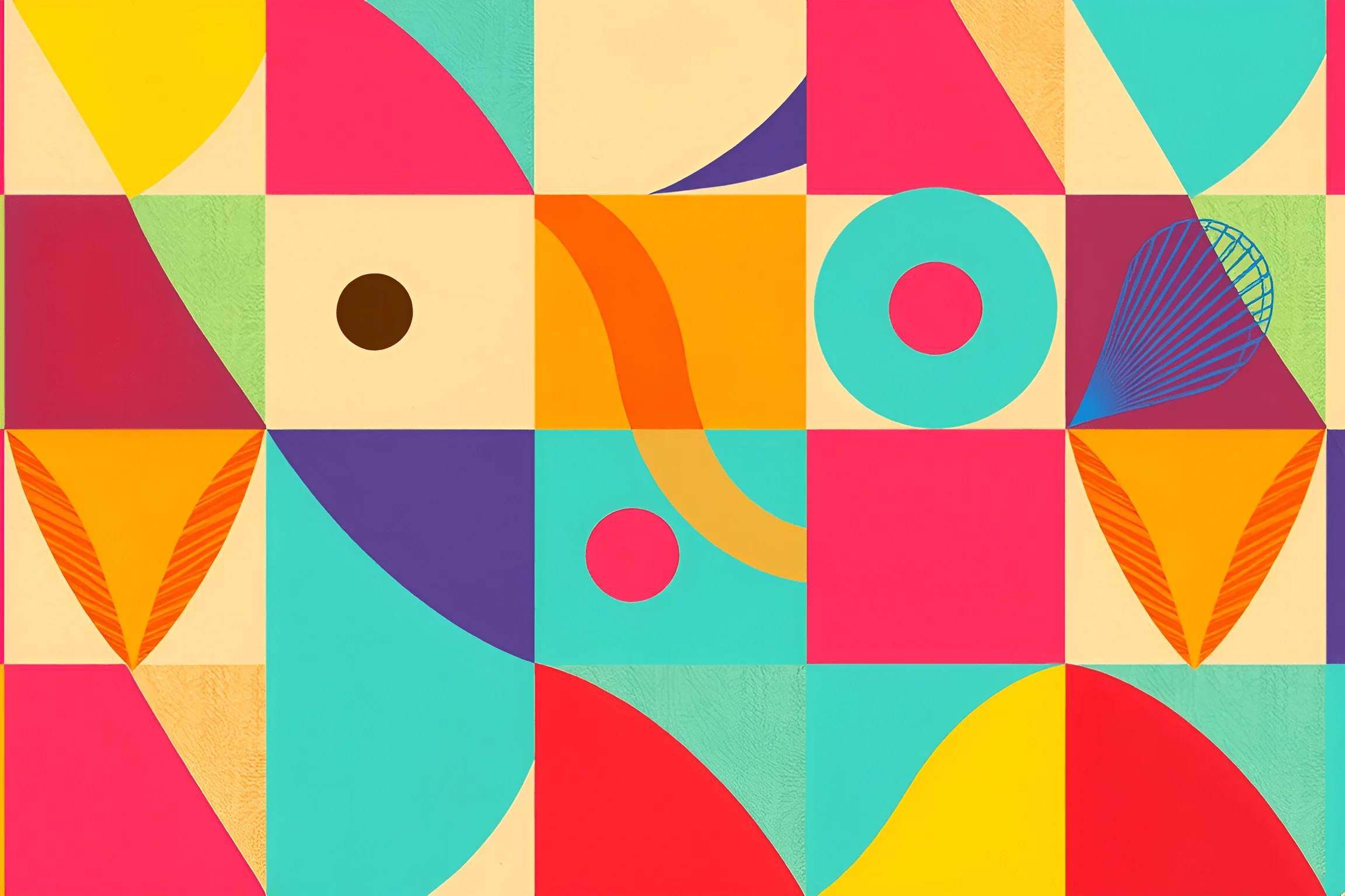 Geometric Abstract Wall Geometric Abstract Wall Mural - Free Download - AI Scribbles