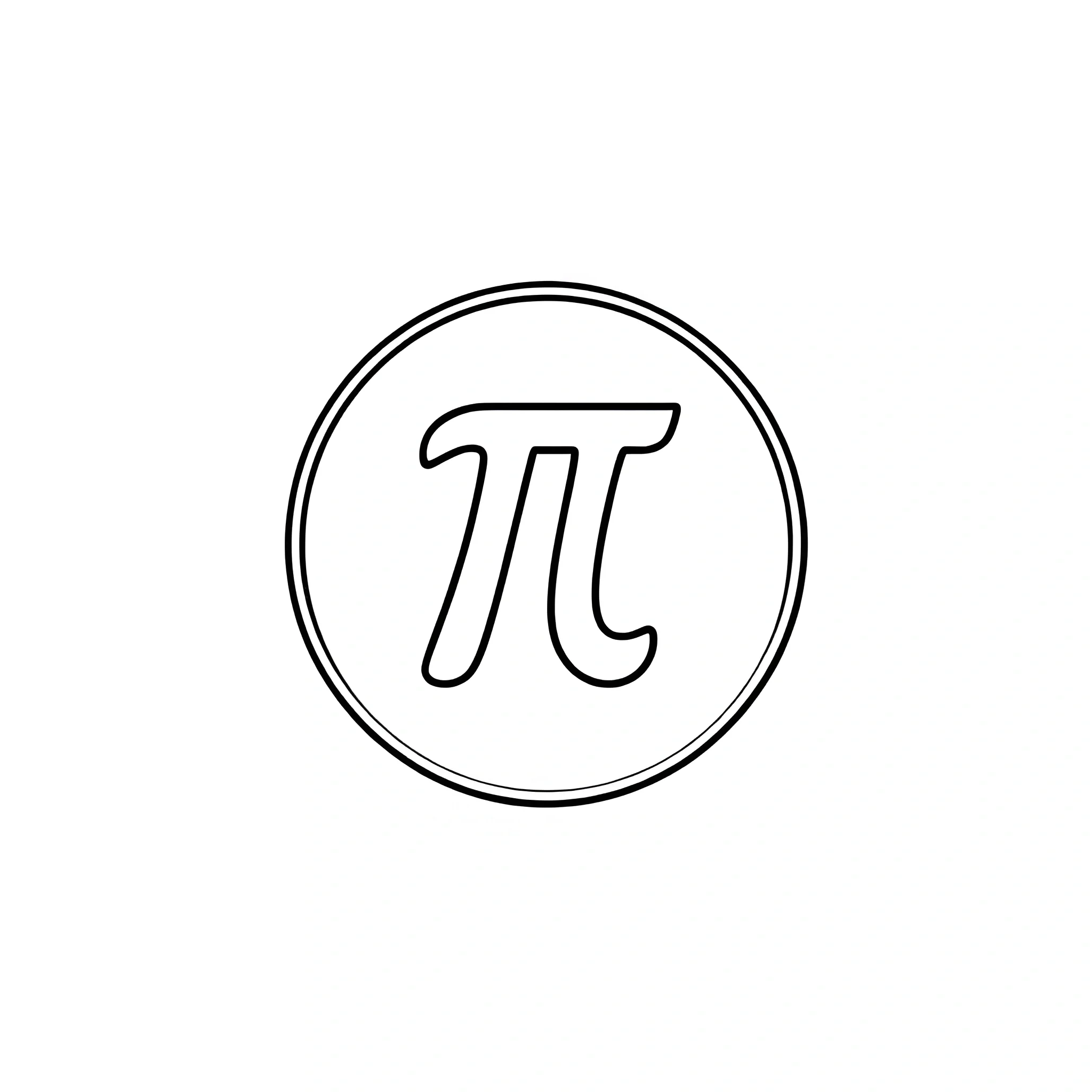Pi Math Symbol Logo Pi Symbol in a Circular Design - Free Download - AI Scribbles