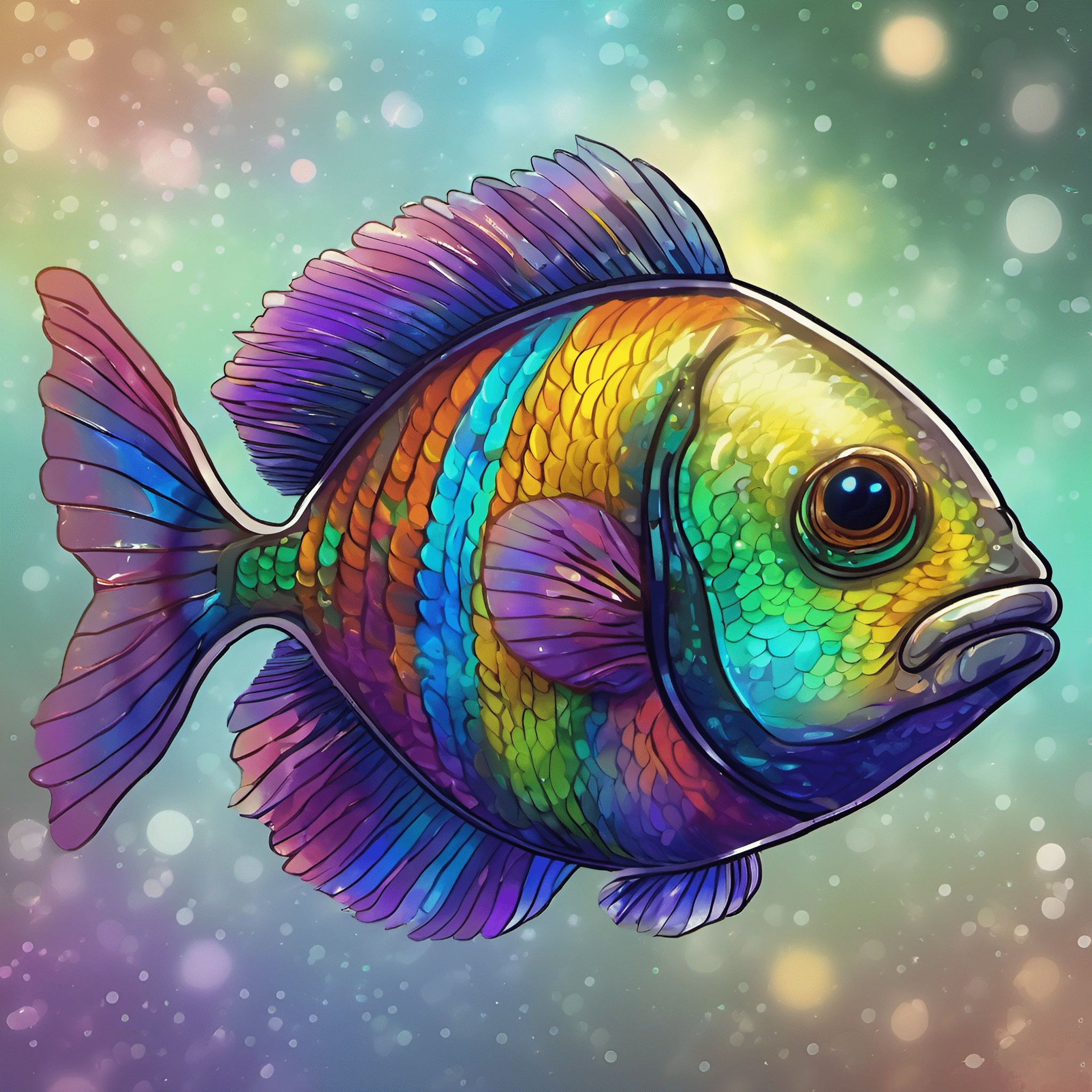Fish Rbc Illustration Vibrant Rainbow Fish Illustration - Free Download - AI Scribbles