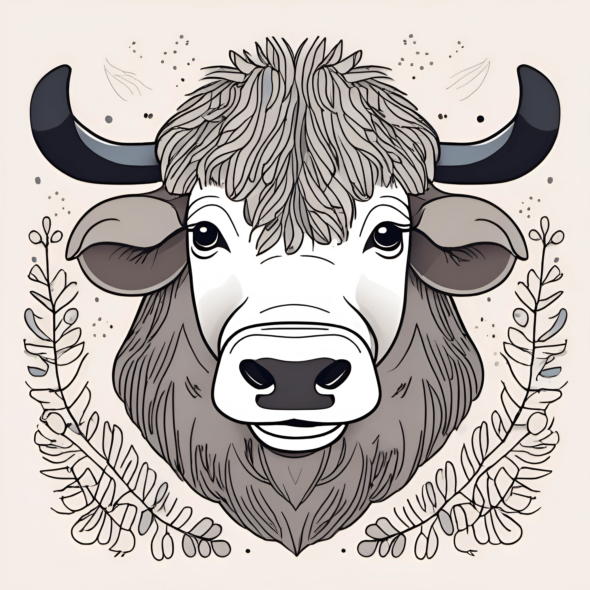 Intricate Yak Illustration - Free Download - AI Scribbles