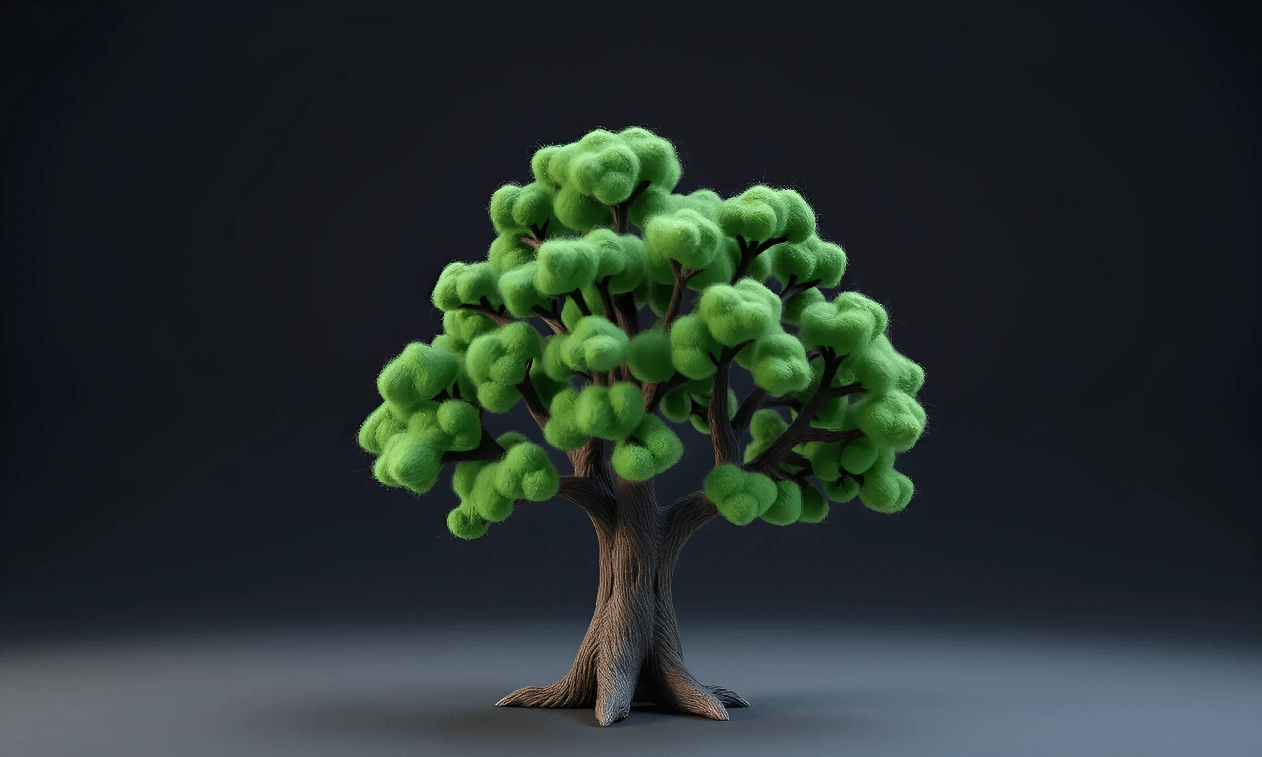 Tree Drawing Rendered 3D Rendered Cartoon Style Tree Model - Free Download - AI Scribbles