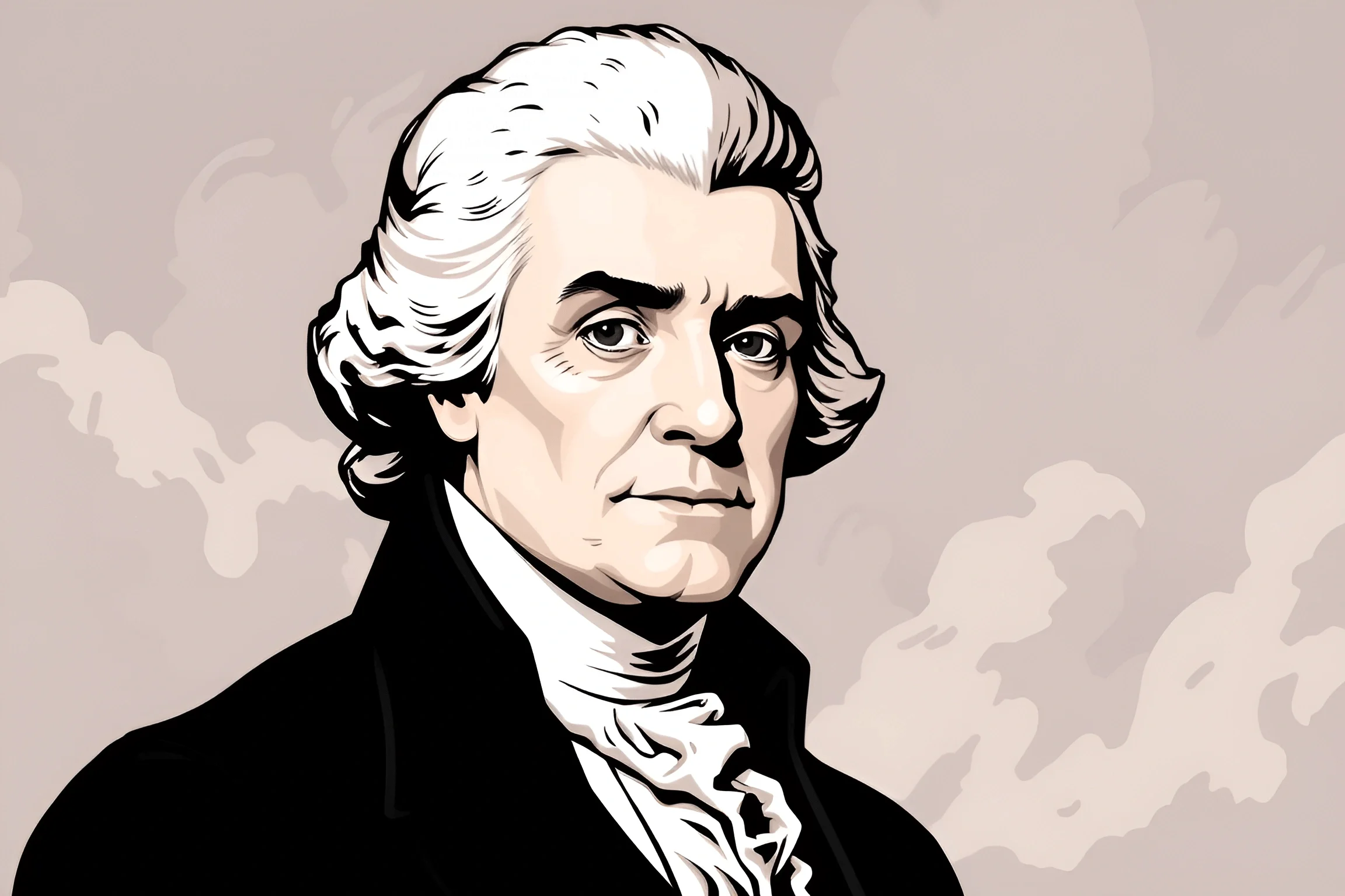 Illustration of George Washington Portrait - Free Download - AI Scribbles