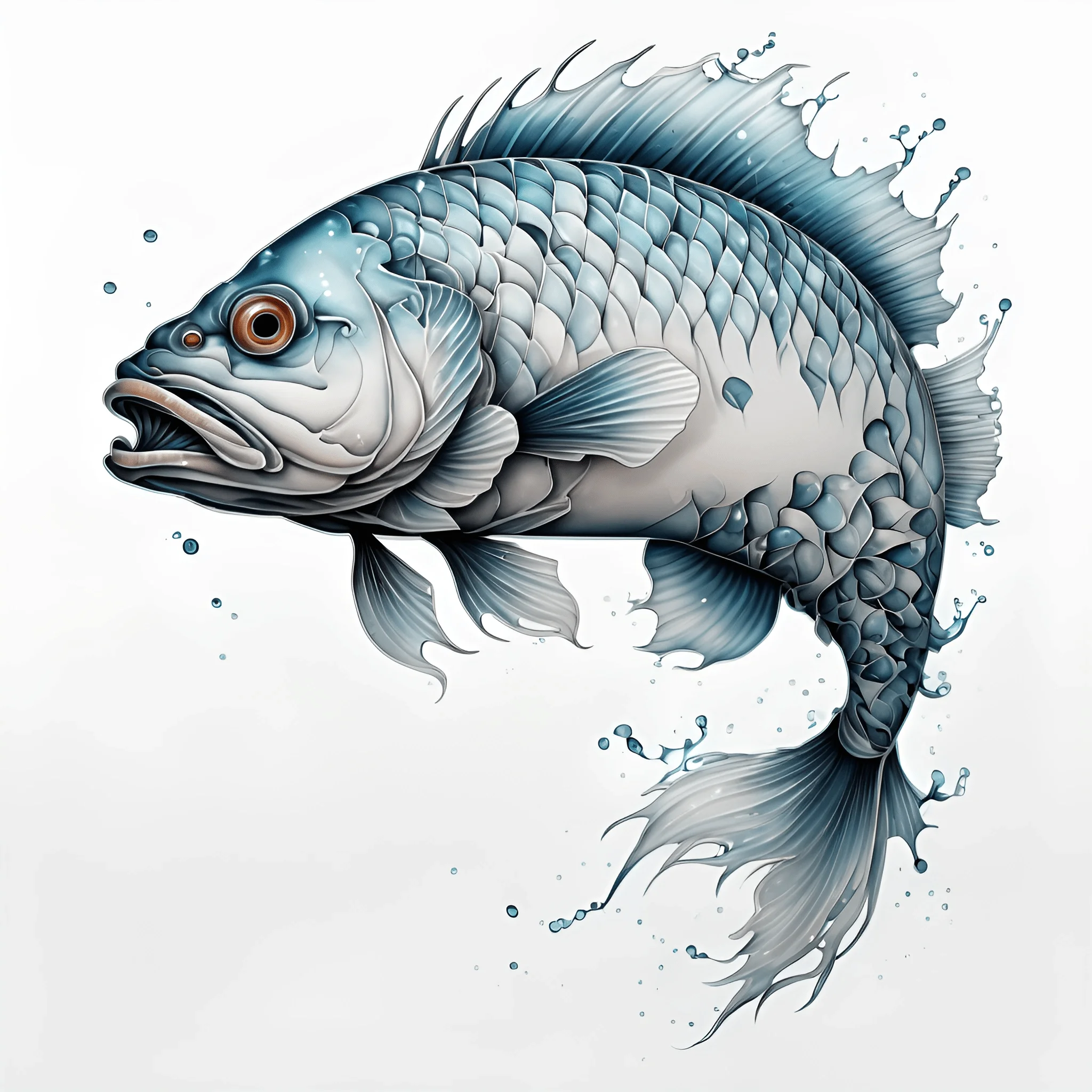 Fish Stylisation Stylized Fish Illustration - Free Download - AI Scribbles