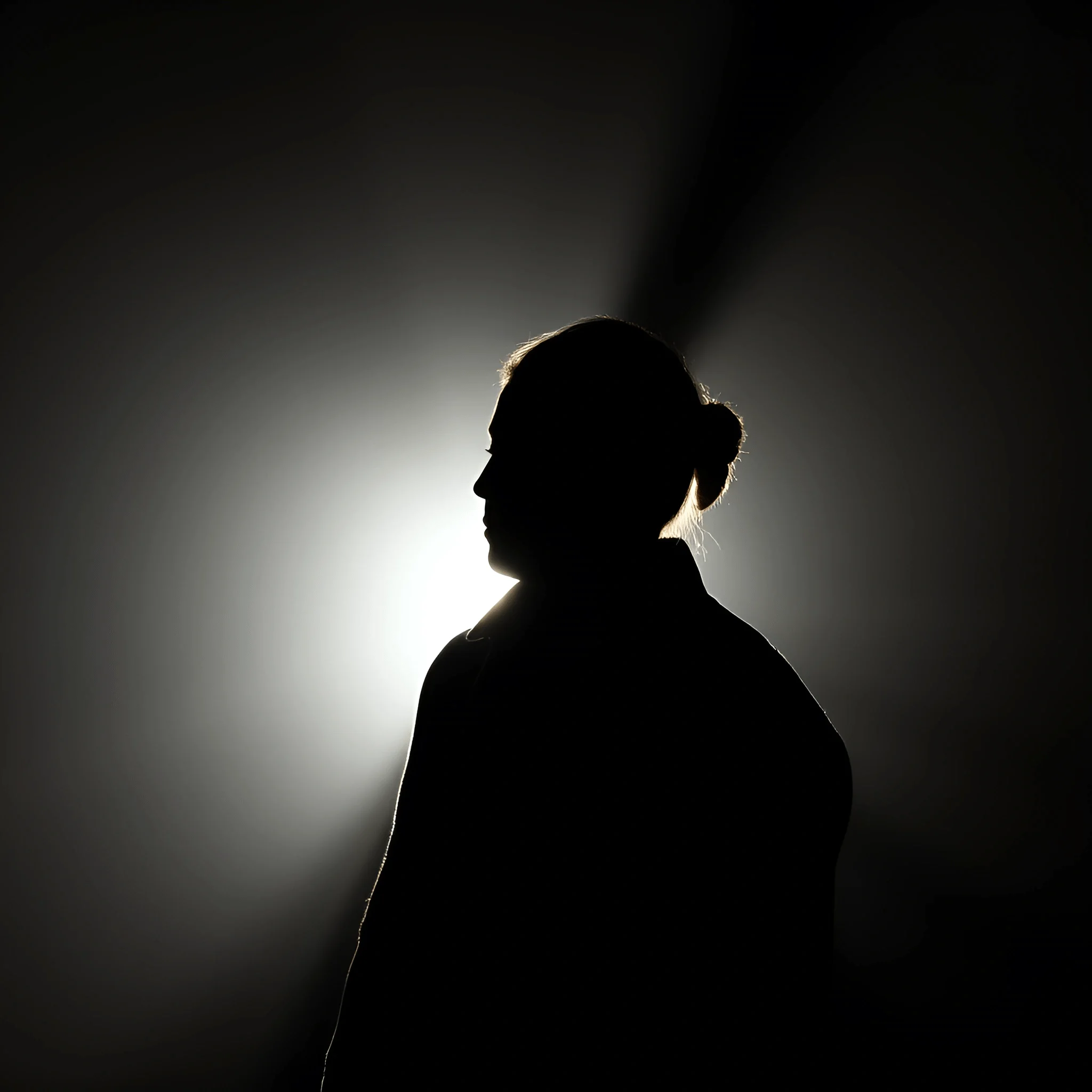 Silhouette of Woman with Backlight - Free Download - AI Scribbles