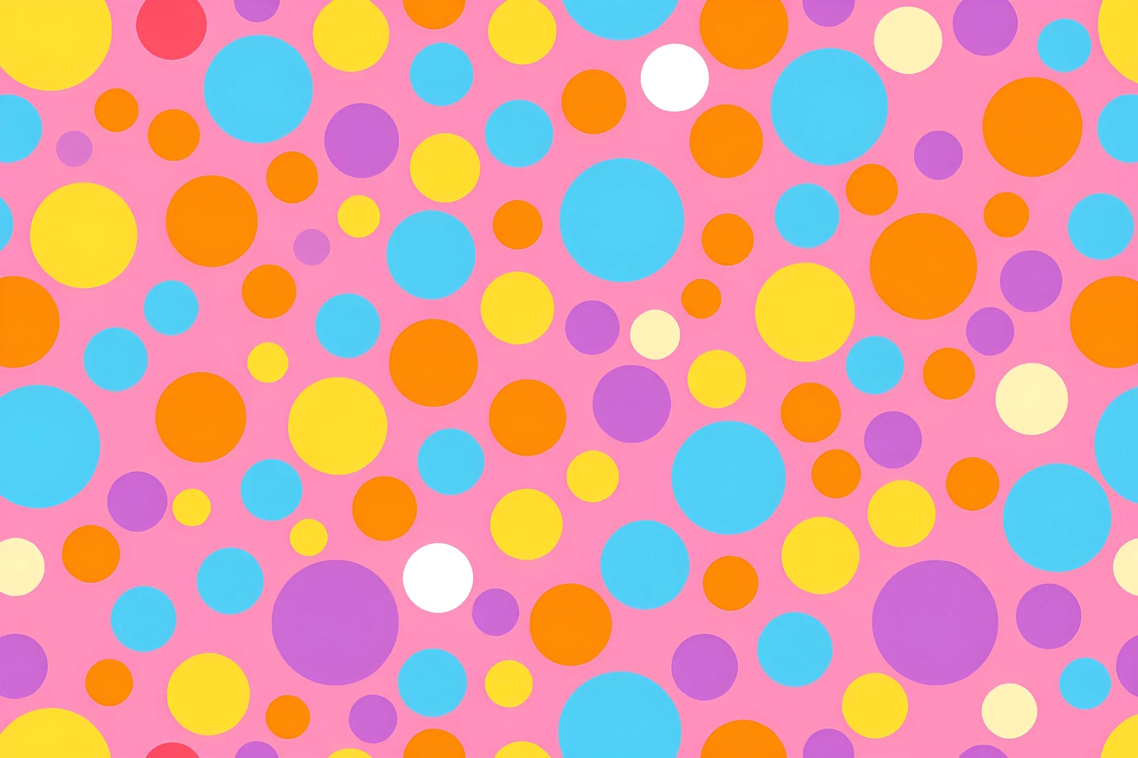 Colorful Polka Dot Pattern On Pink Background - Free Download - AI ...