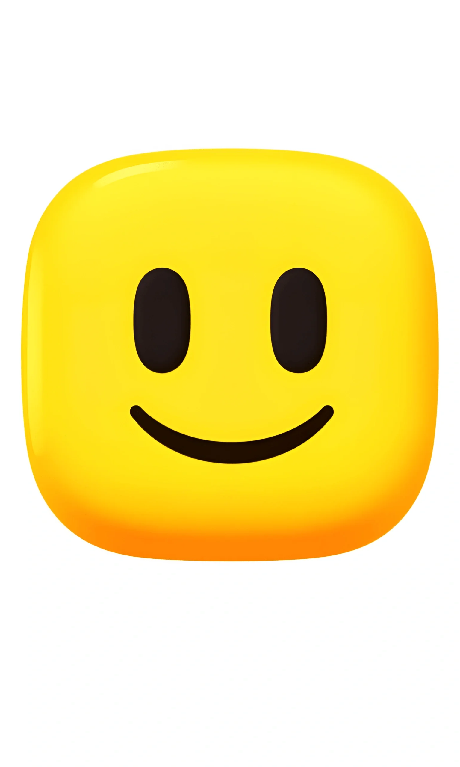 3D Rounded Yellow Smiley Face Icon - Free Download - AI Scribbles