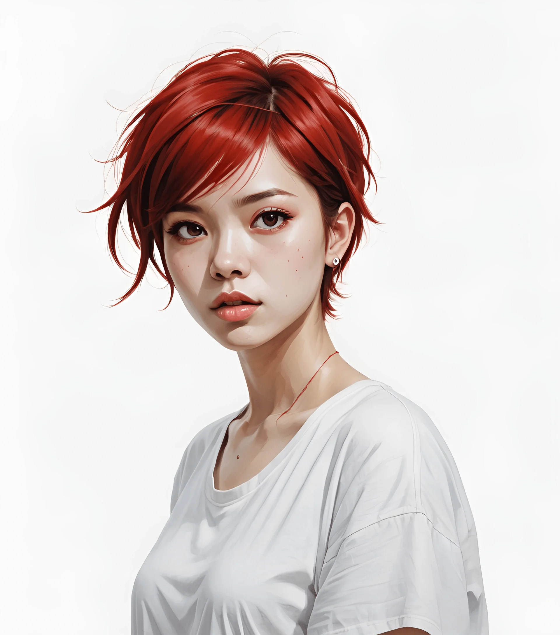 Portrait of a Woman with Red Hair - Free Download - AI Scribbles