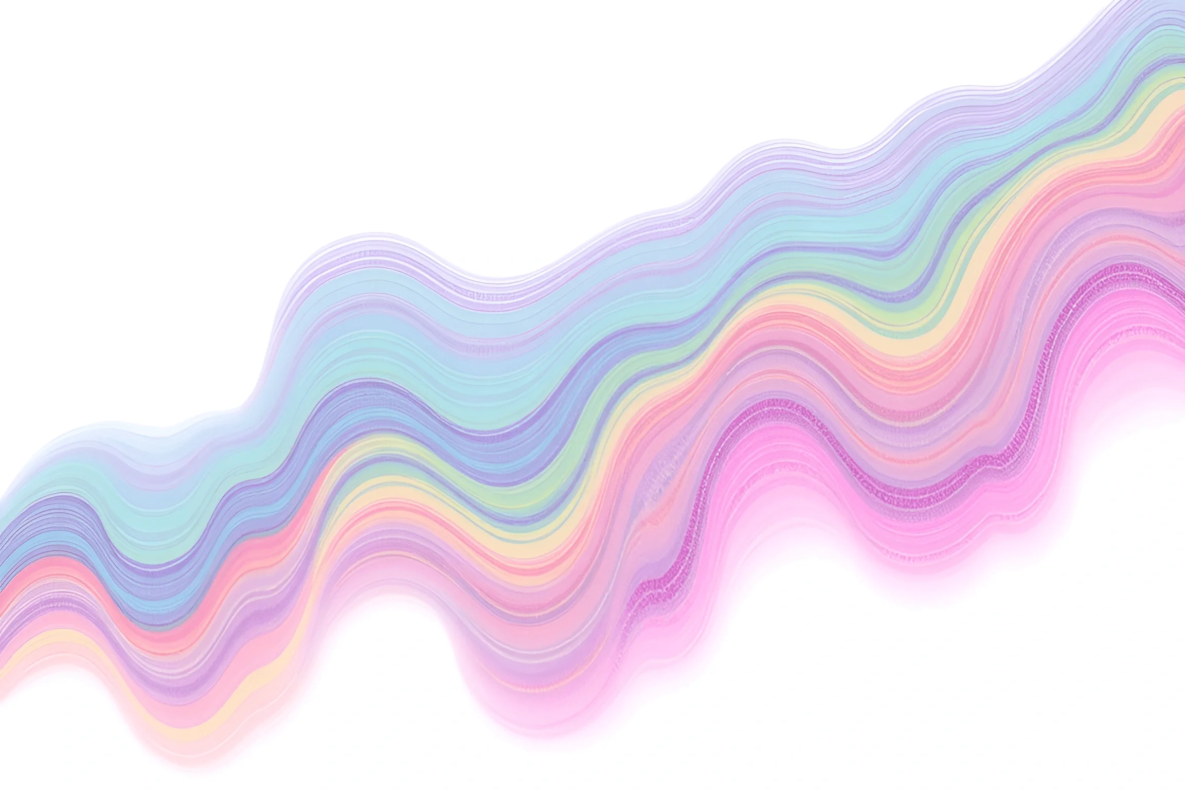 Abstract Wavy Pastel Color Lines - Free Download - AI Scribbles