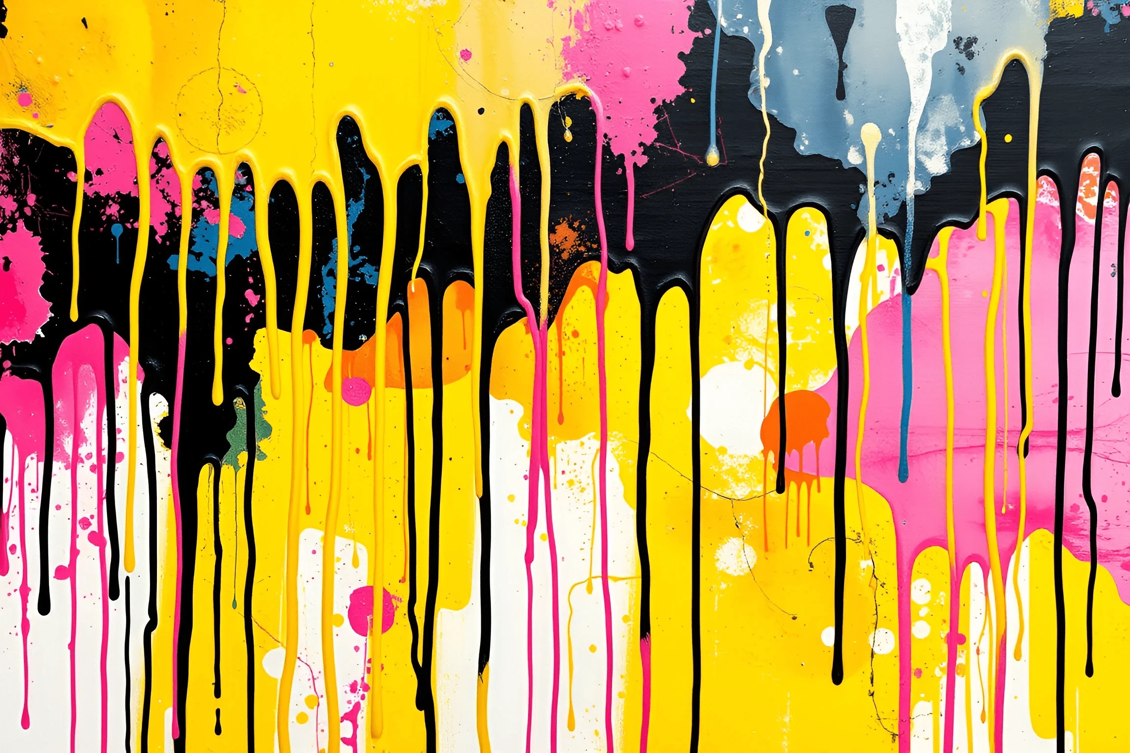 Colorful Paint Drip Abstract Art - Free Download - AI Scribbles