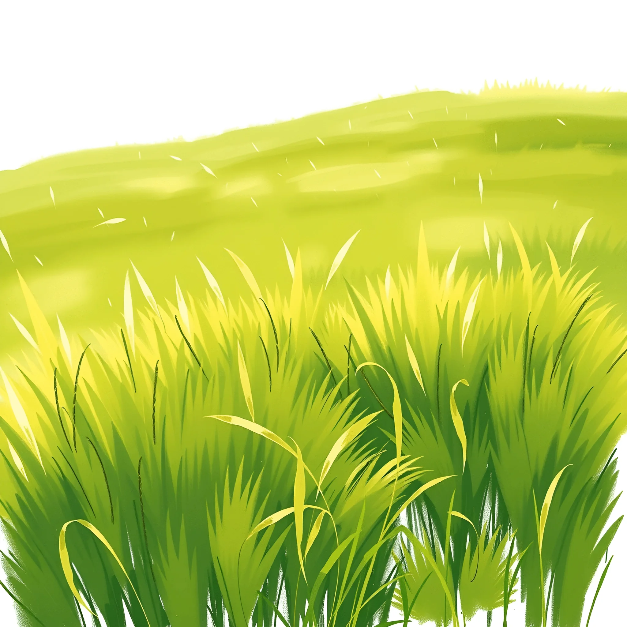 Grass Filrd Digital Illustration of Green Grass Field - Free Download - AI Scribbles