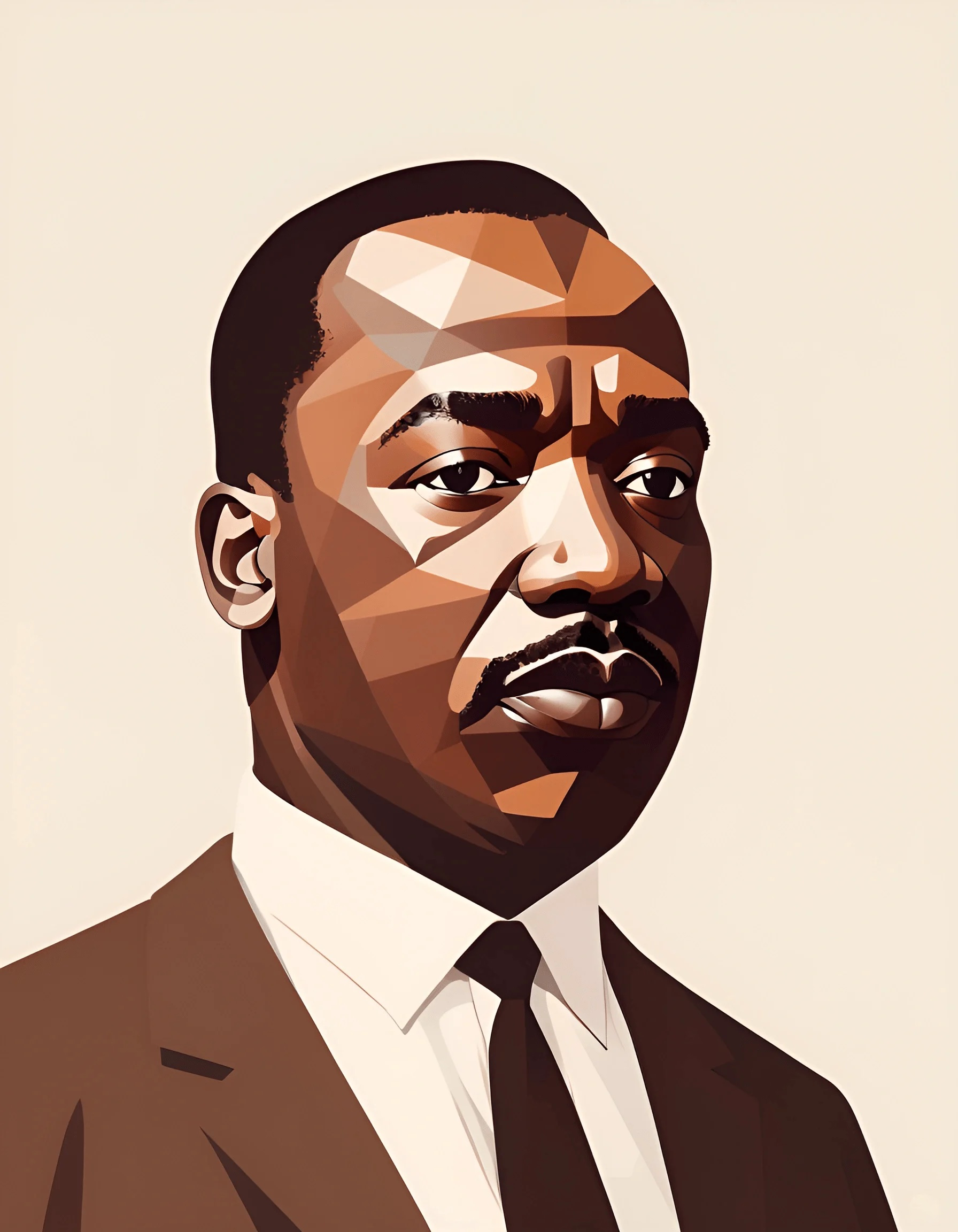 Mlk Color Portrait Stylized Portrait of Martin Luther King Jr. - Free Download - AI Scribbles
