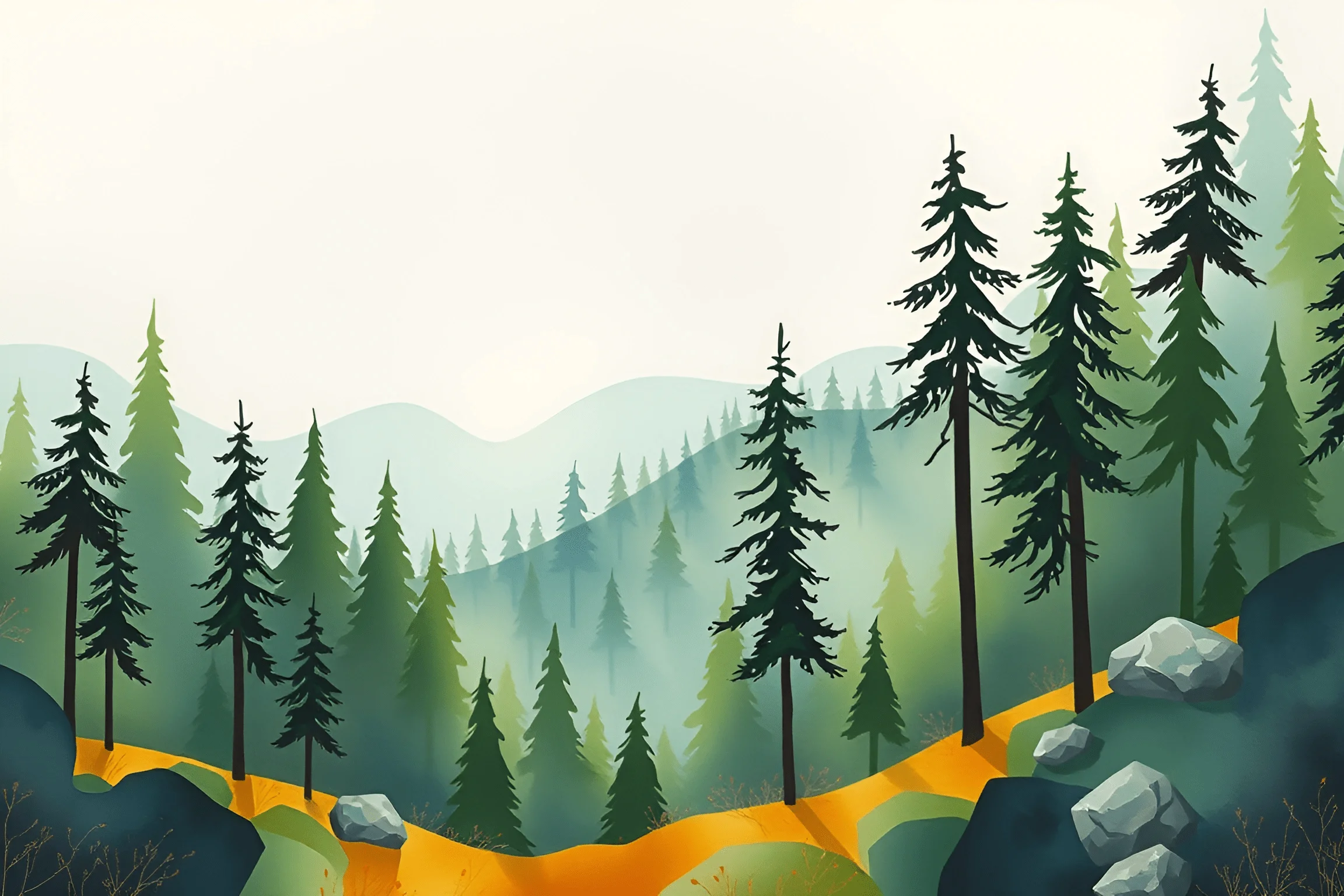 Stylized Forest Landscape - Free Download - AI Scribbles