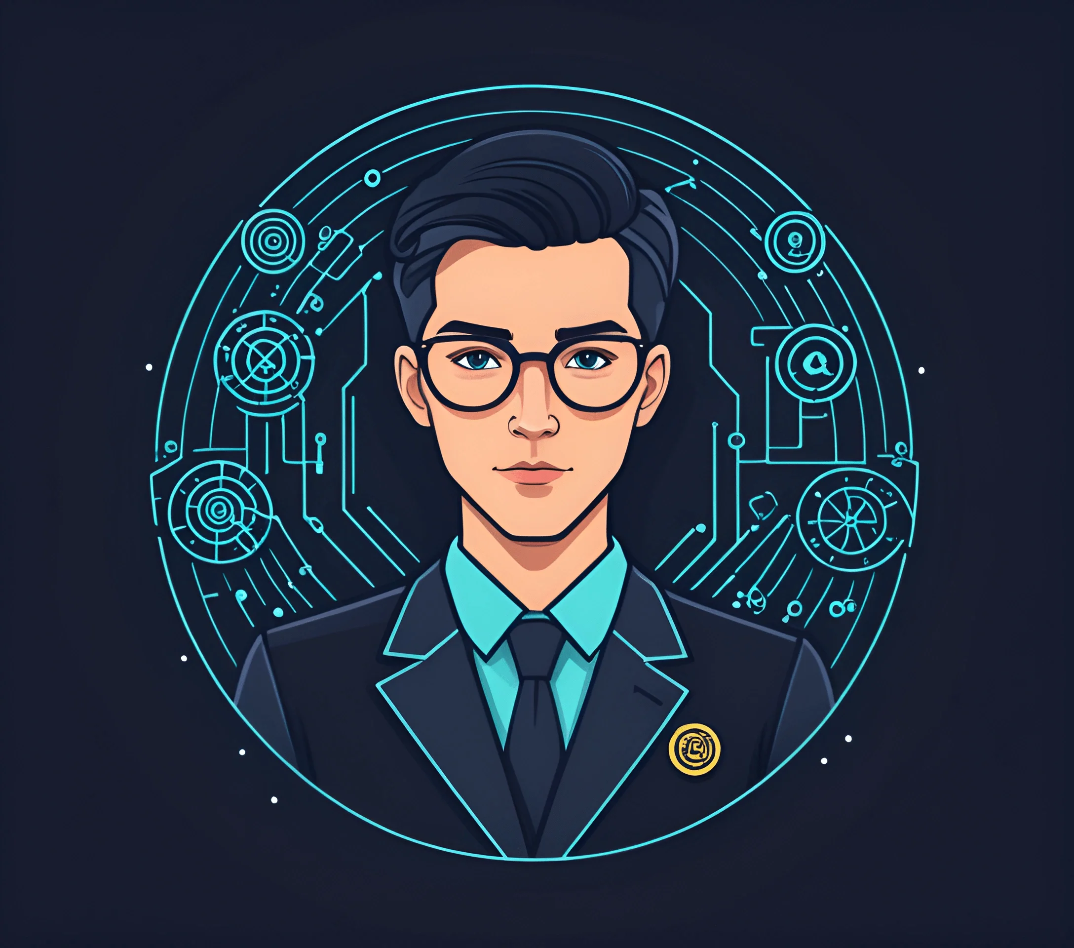 Digital Portrait of a Young Professional - Free Download - AI Scribbles