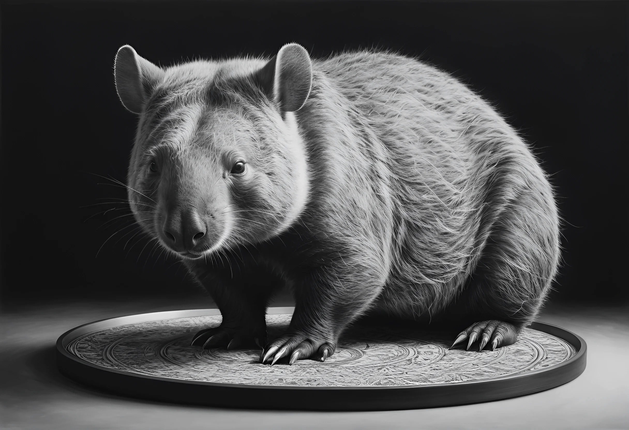 Wombat Bitmap Detailed Wombat Illustration - Free Download - AI Scribbles