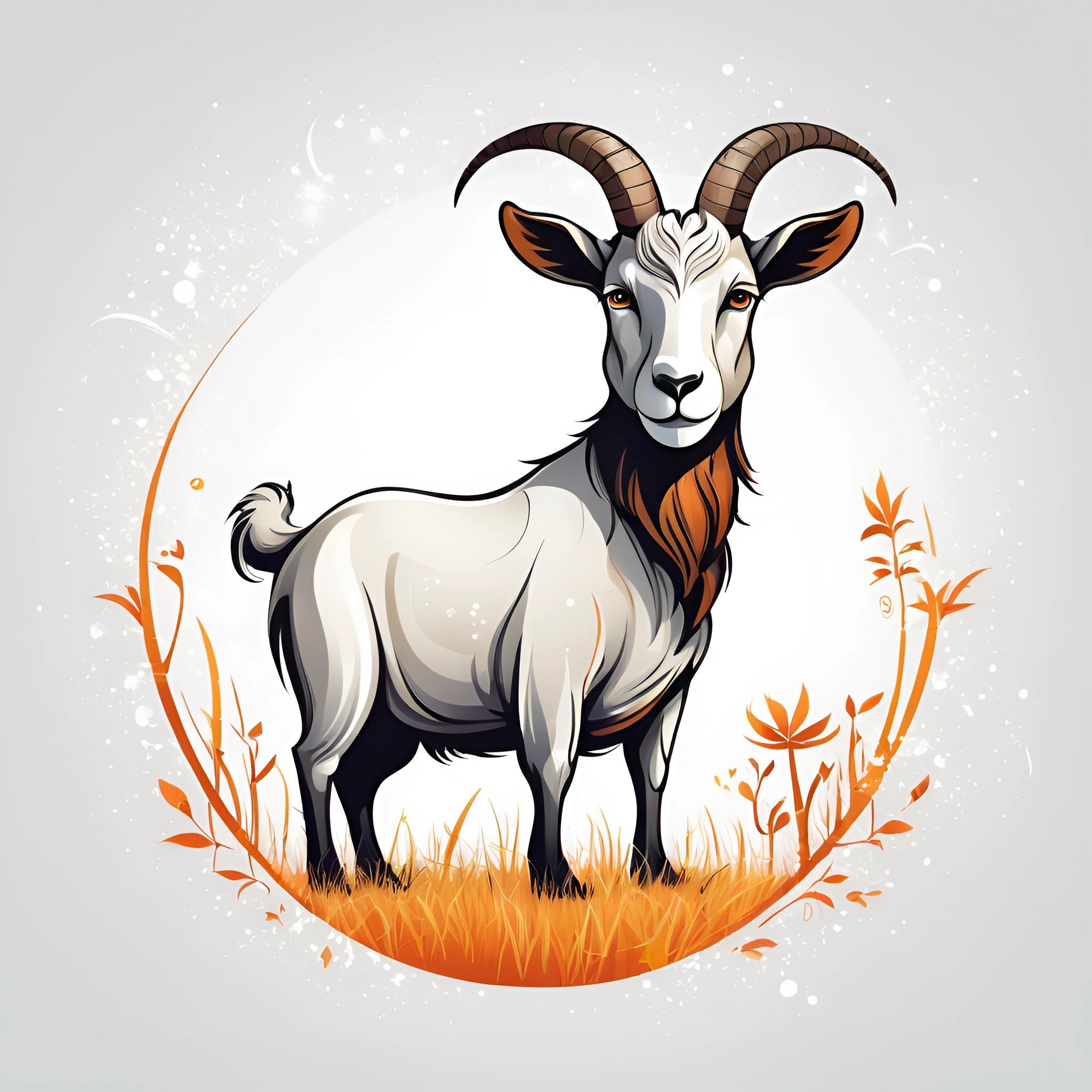 Goat Stylized Stylized Goat Illustration - Free Download - AI Scribbles