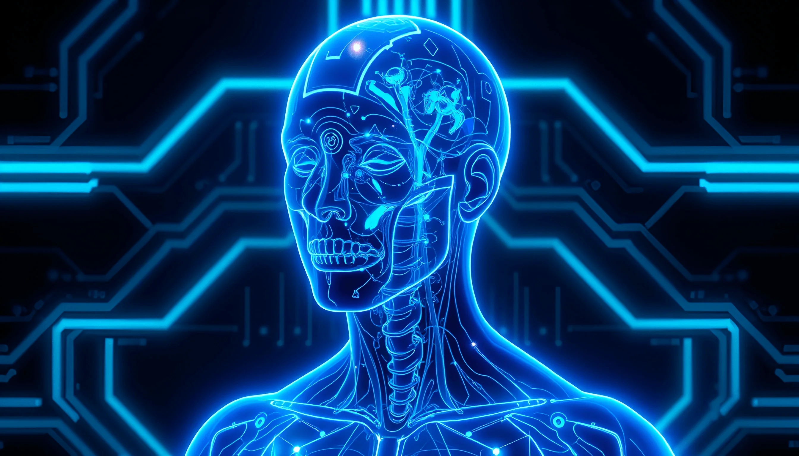 Futuristic Human Anatomy Illustration - Free Download - AI Scribbles