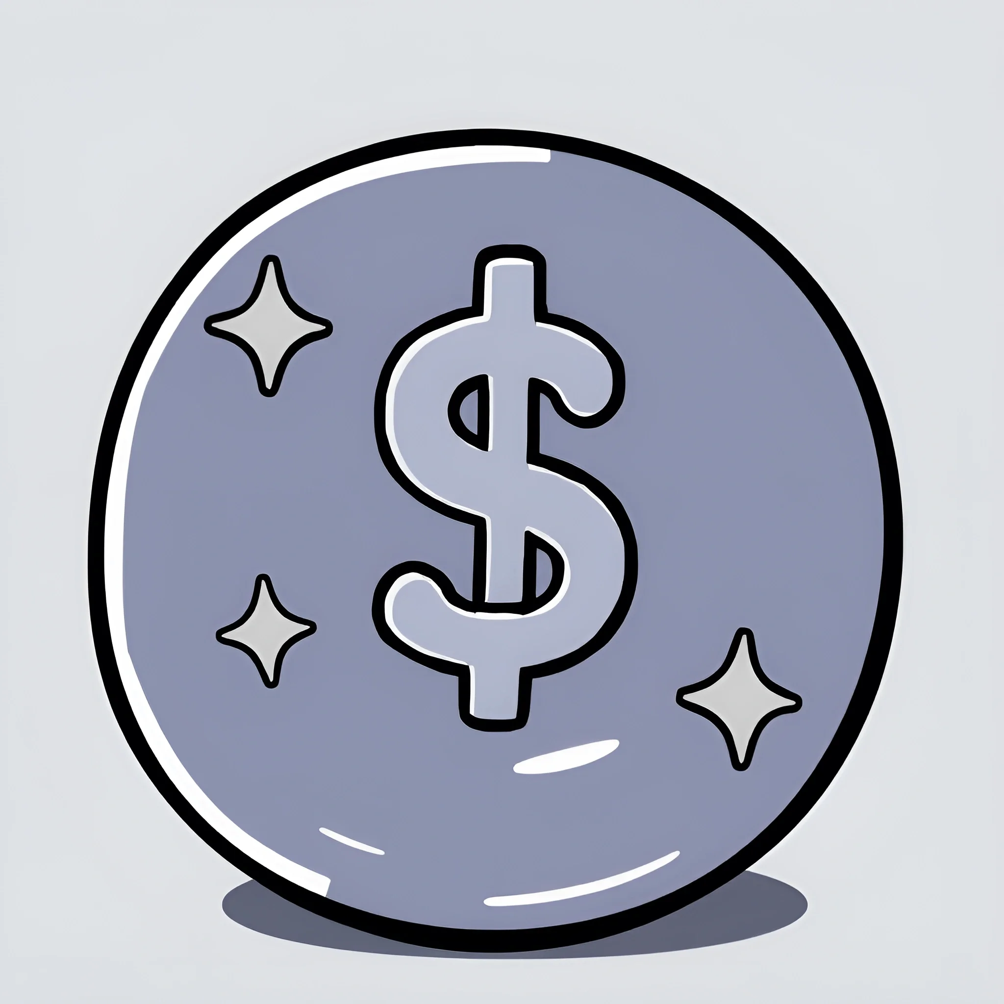 Cartoon Dollar Coin Illustration - Free Download - AI Scribbles