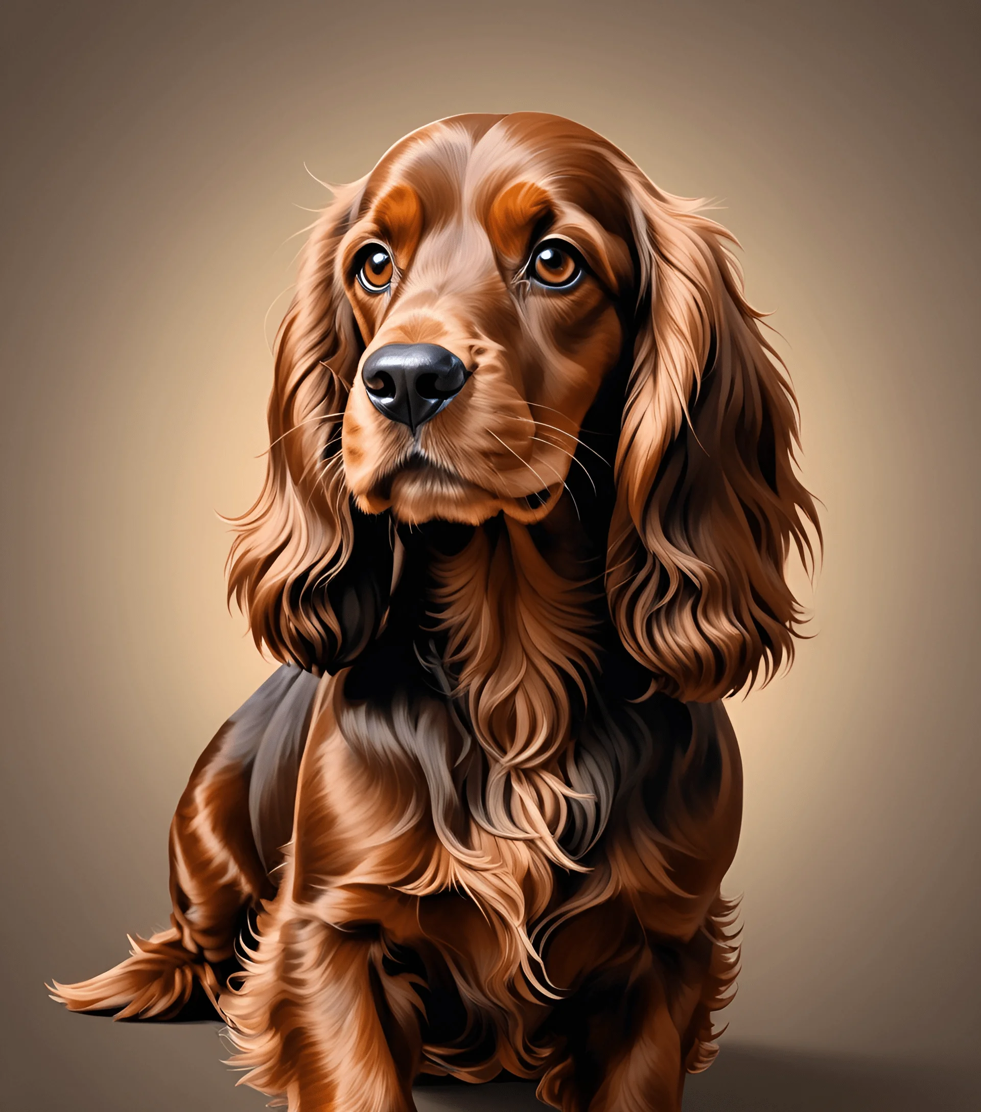Cocker Spaniel Reference Picture Realistic Portrait of a Cocker Spaniel - Free Download - AI Scribbles