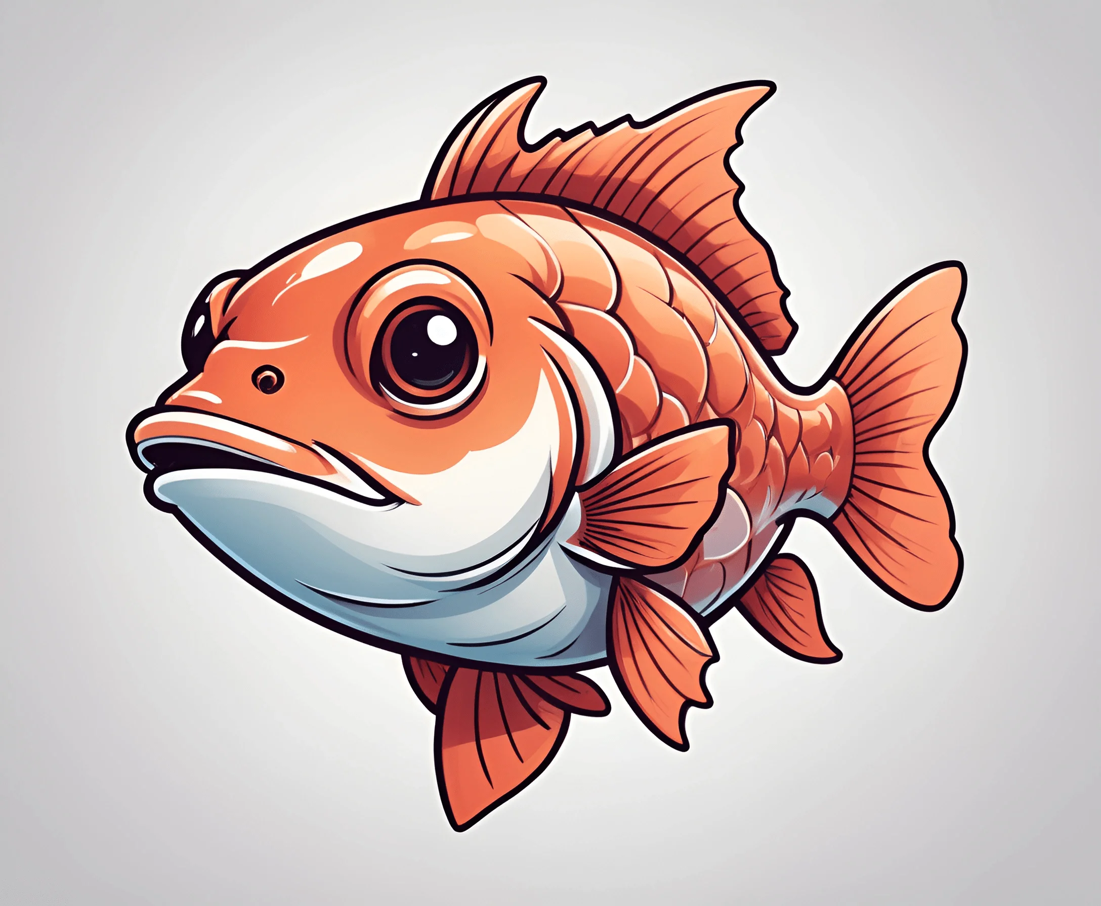 Chartoon Fish Cartoon Illustration of a Fish - Free Download - AI Scribbles