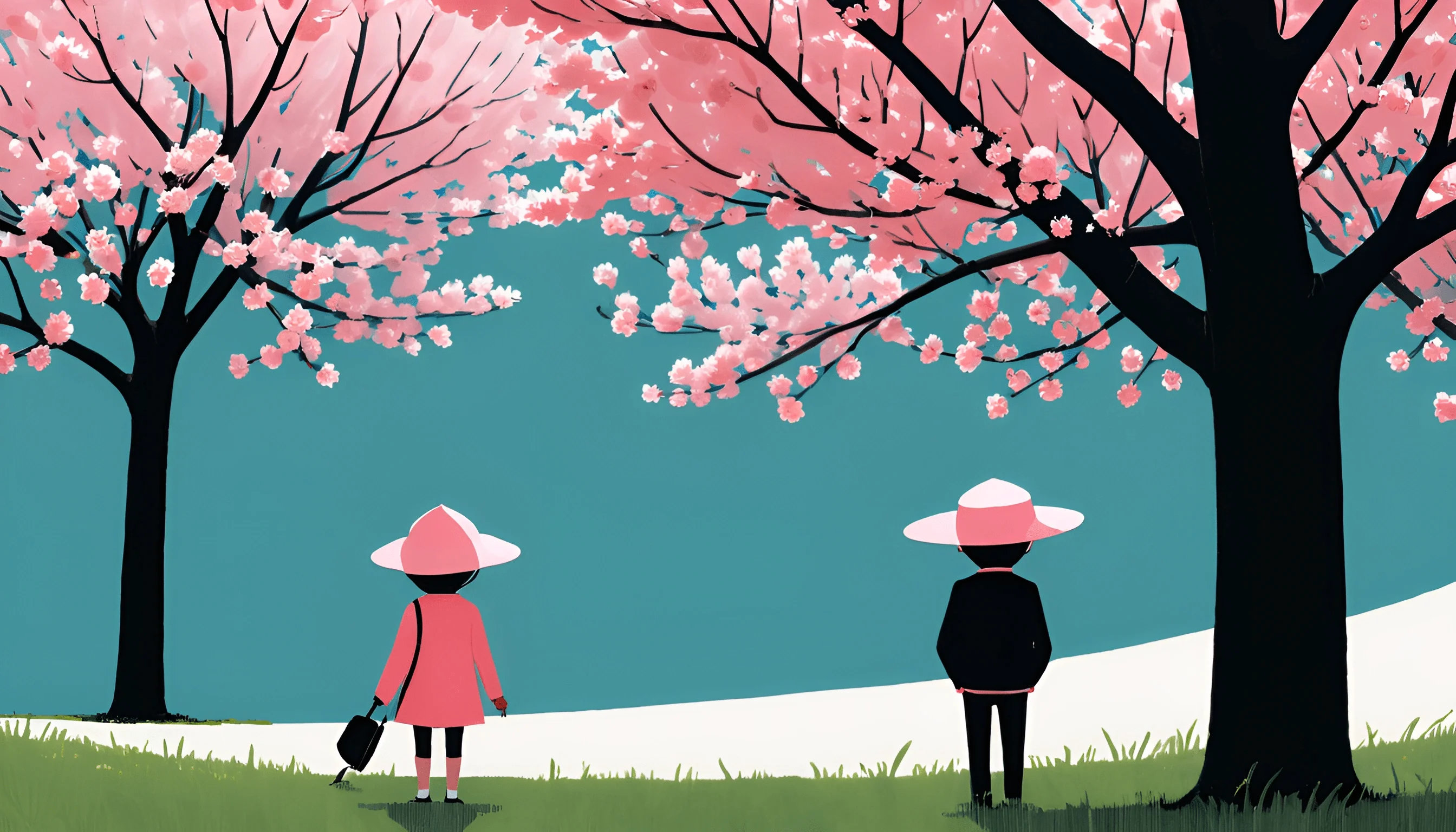 Serene Spring Blossom Walk - Free Download - AI Scribbles
