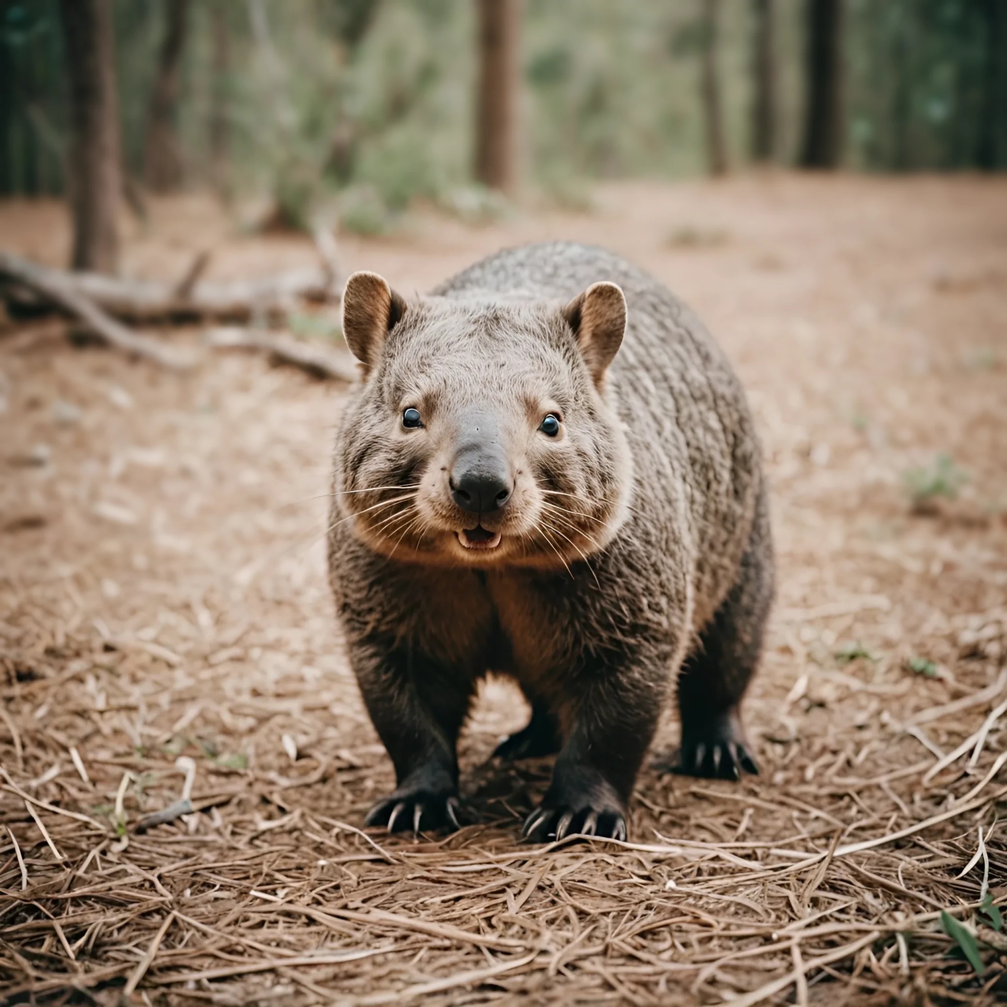 Cute Wombat in a Forest Setting - Free Download - AI Scribbles