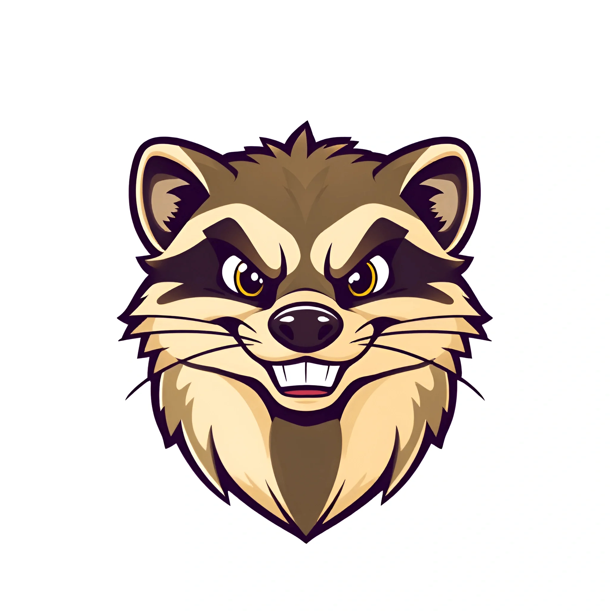 Aggressive Cartoon Raccoon Mascot - Free Download - AI Scribbles