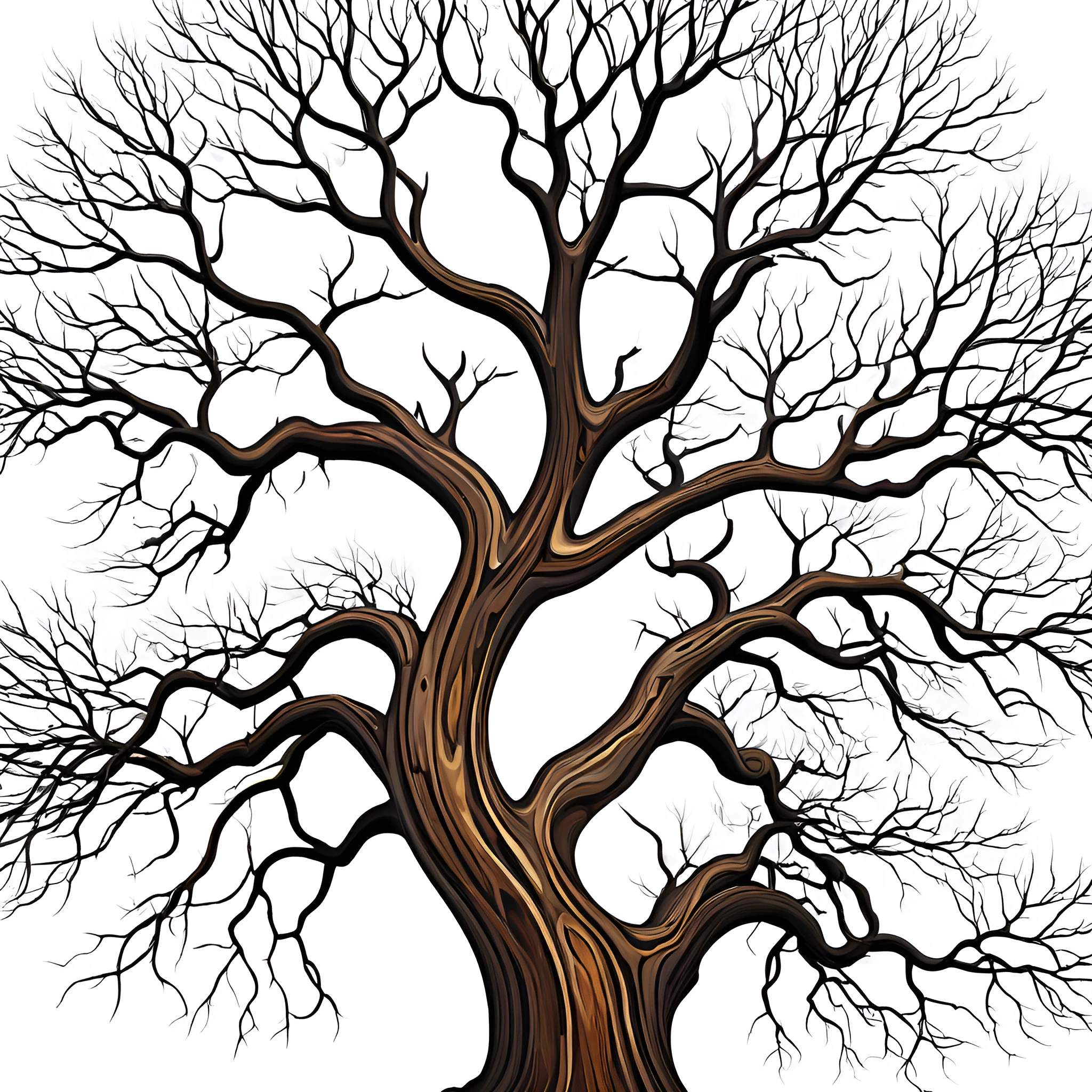 Bare Tree Large File Majestic Bare Oak Tree in Winter - Free Download - AI Scribbles