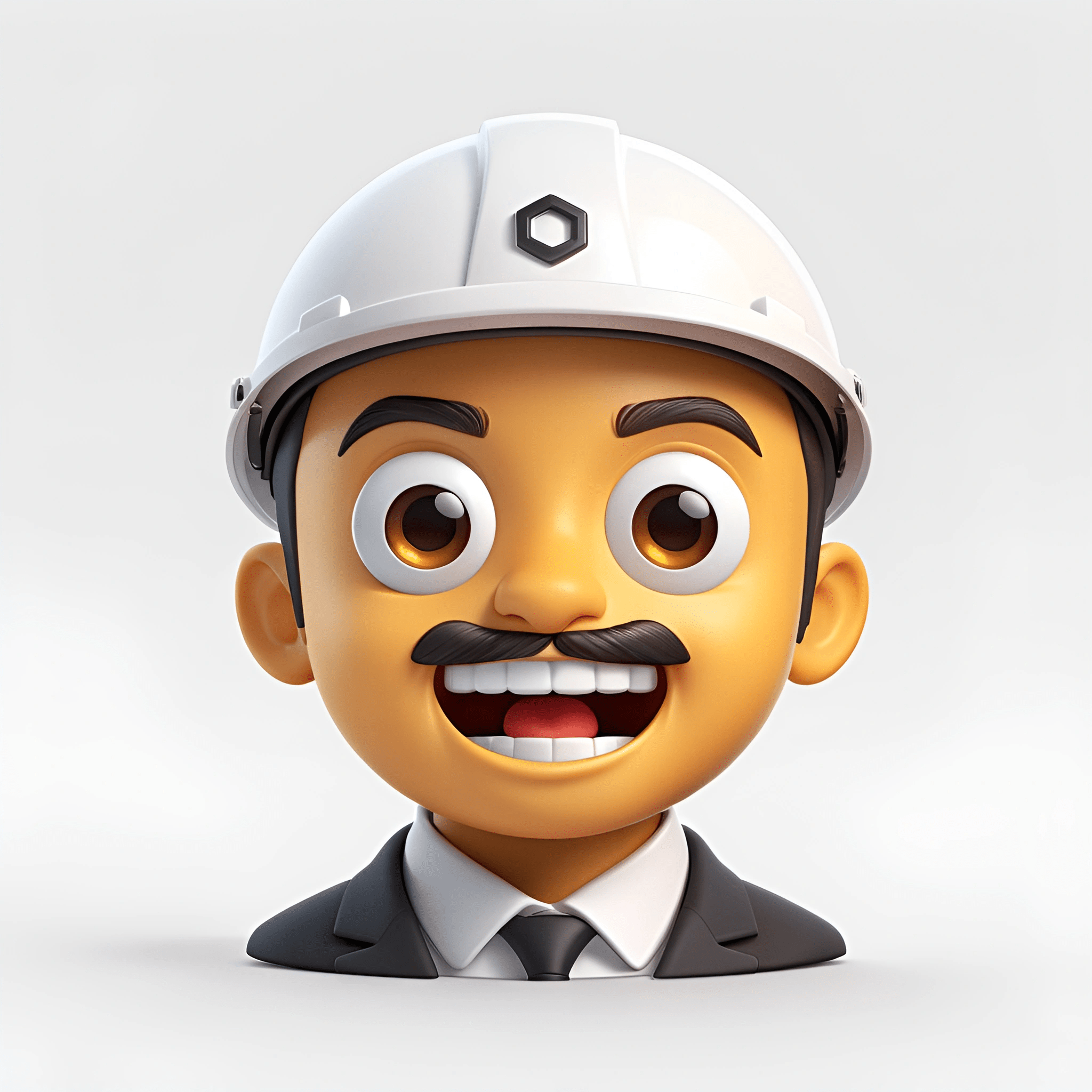 man in a hard hat with a mustache and mustache