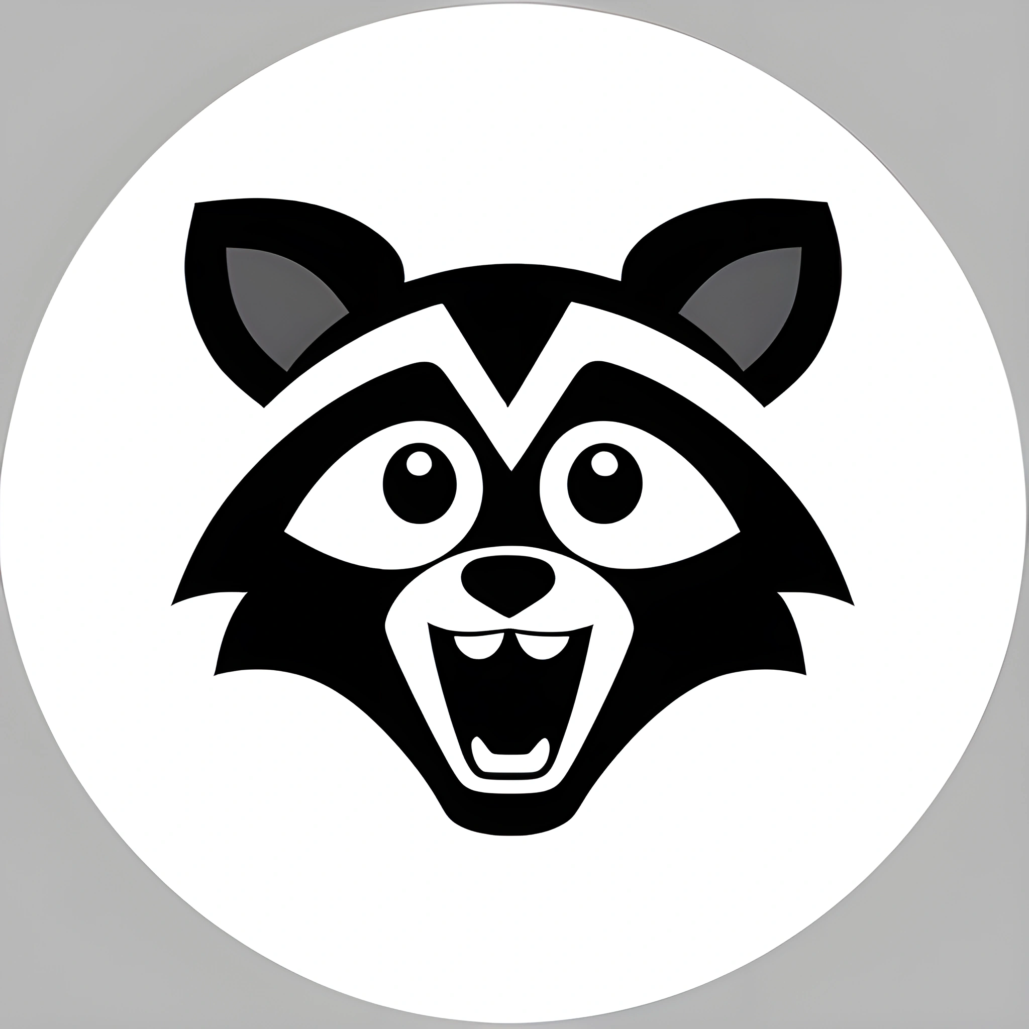 Small Racoon Logo Raccoon Cartoon Logo - Free Download - AI Scribbles