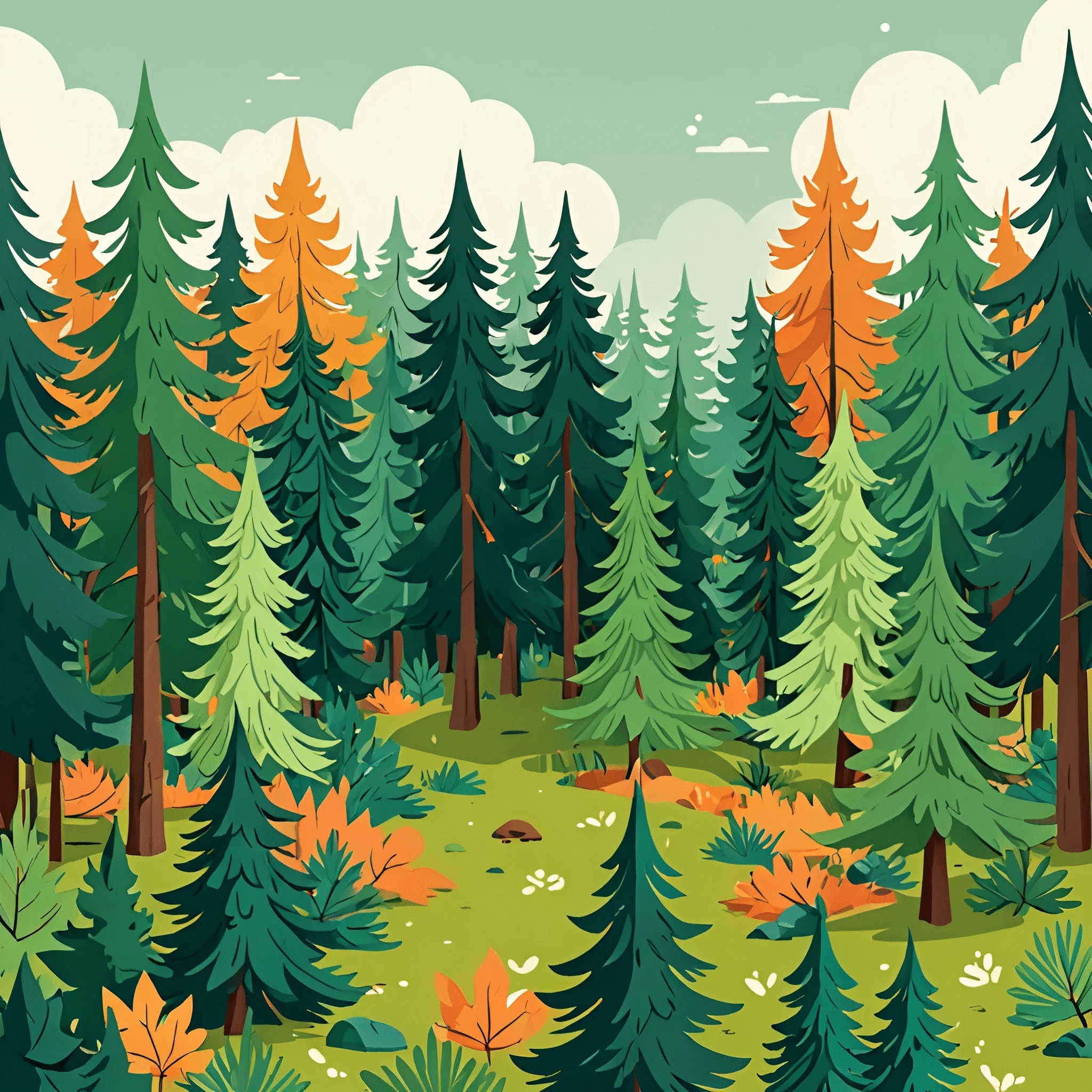 Forest Stylisation Stylized Forest Landscape - Free Download - AI Scribbles