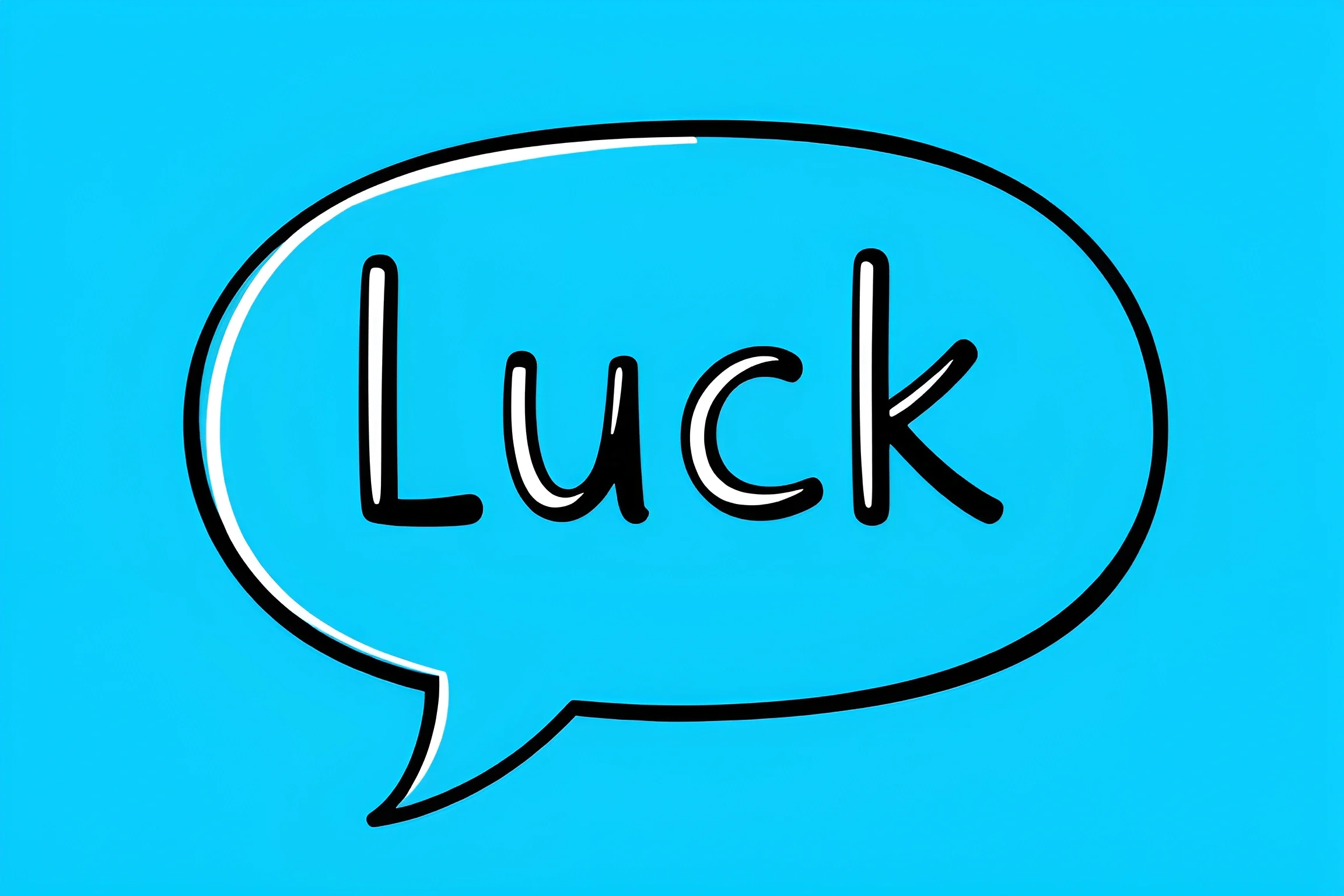 Style Luck Speech Bubble With The Word Luck - Free Download - AI Scribbles