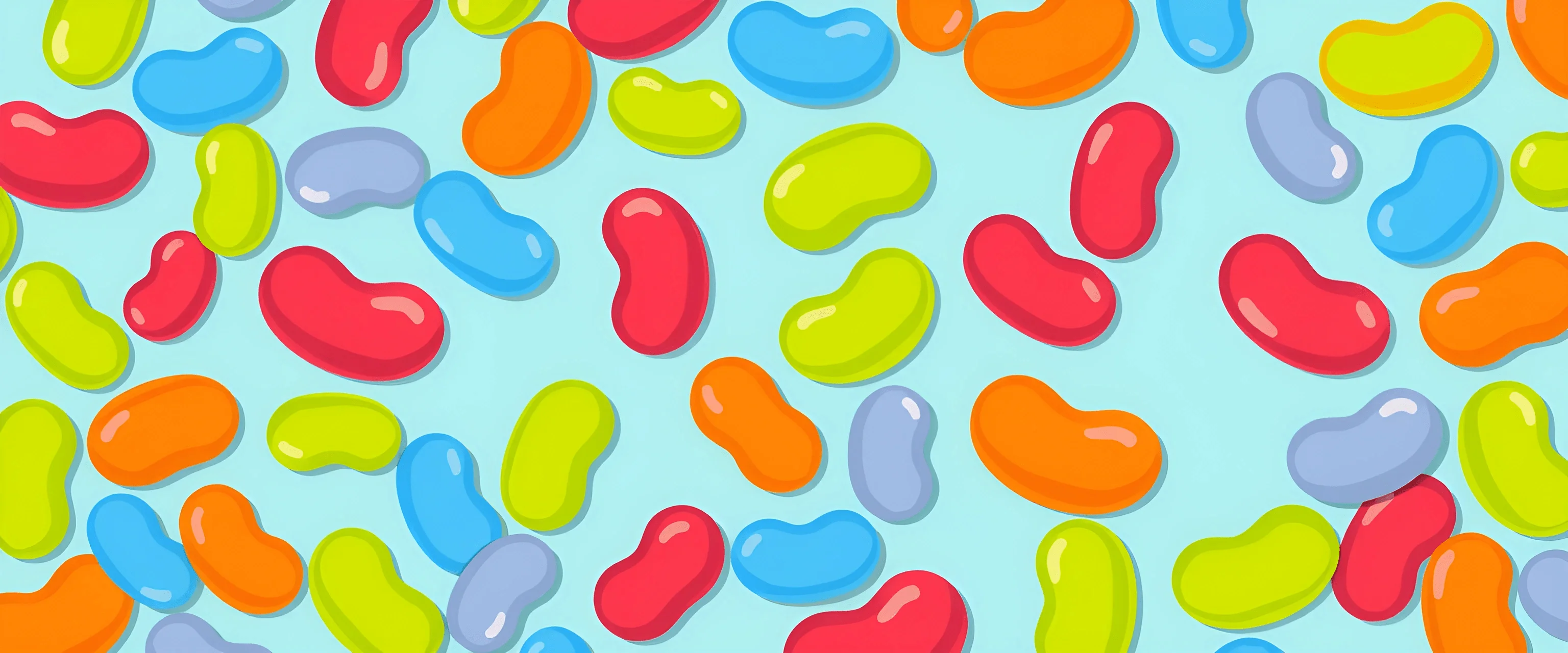 Seamless Jelly Bean Pattern Background - Free Download - AI Scribbles