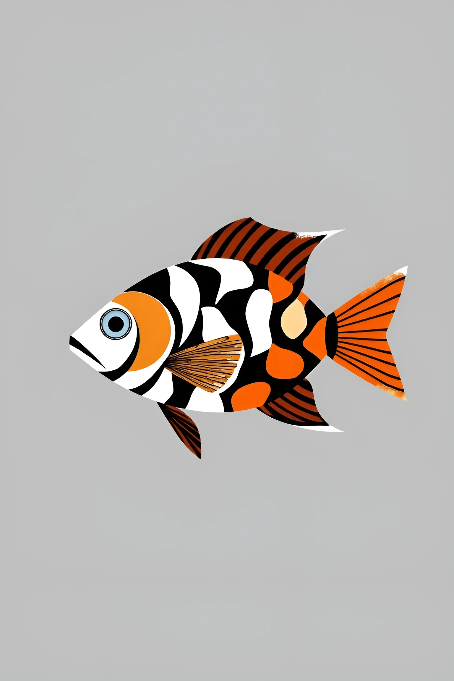 Colorful Abstract Fish Illustration - Free Download - AI Scribbles