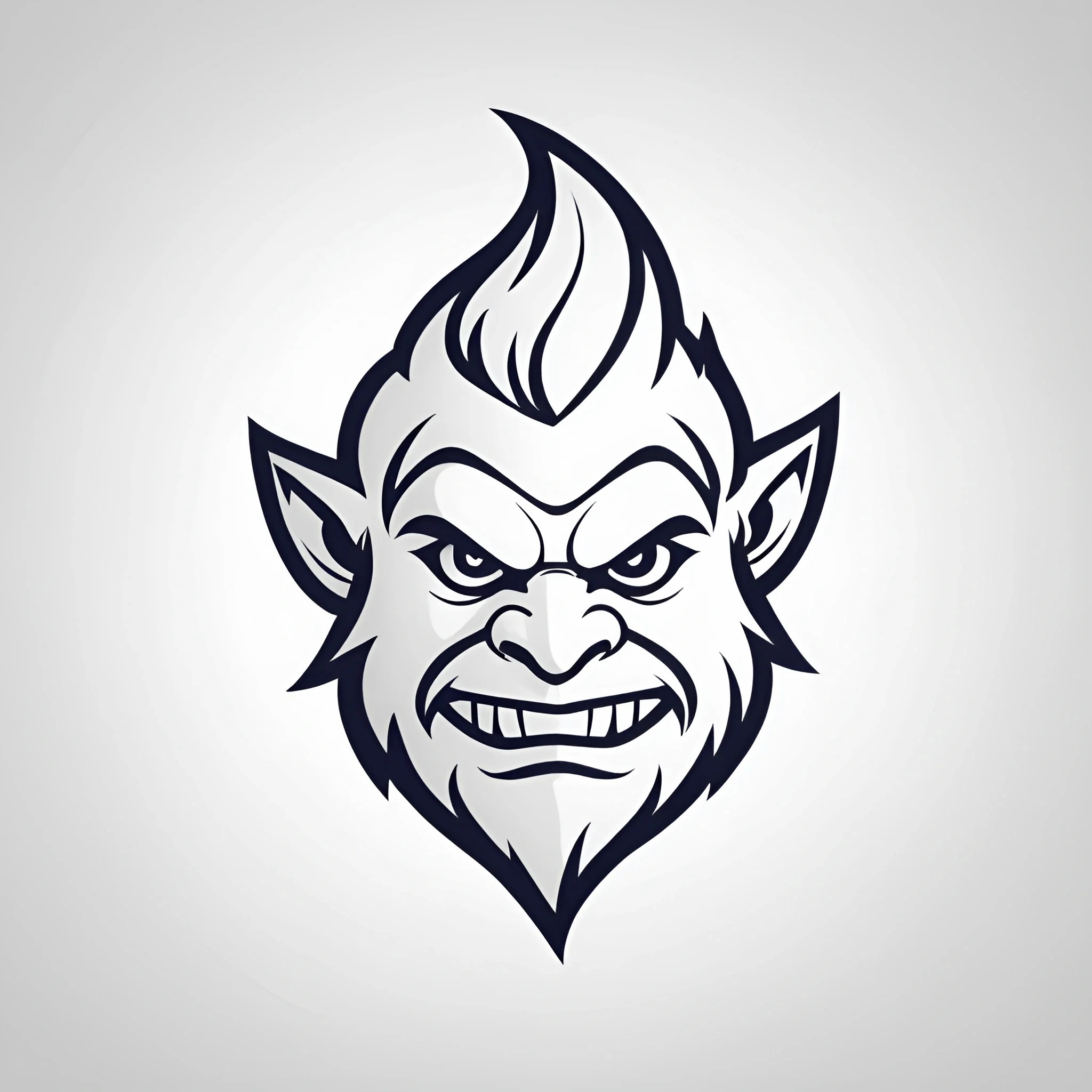 Abstract Monster Face Illustration - Free Download - AI Scribbles