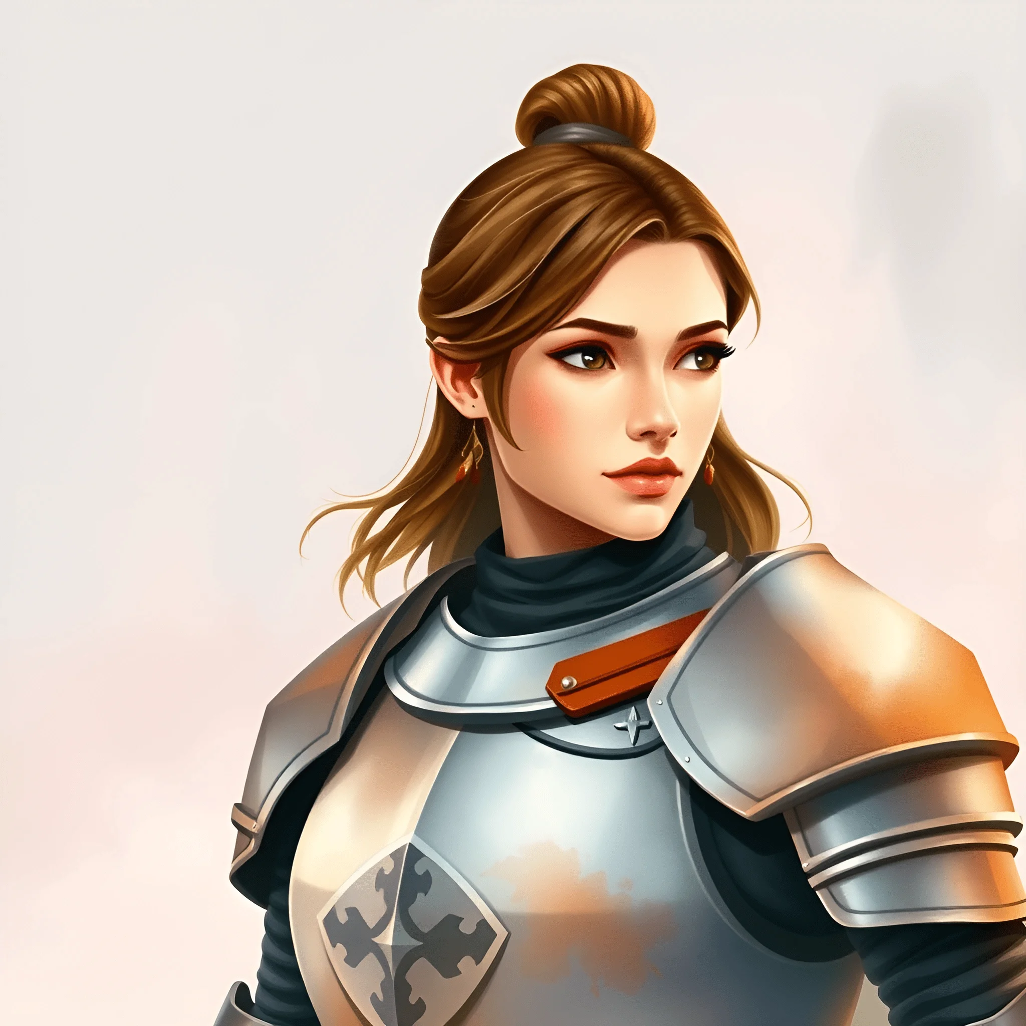 Female Knight Portrait in Armor - Free Download - AI Scribbles