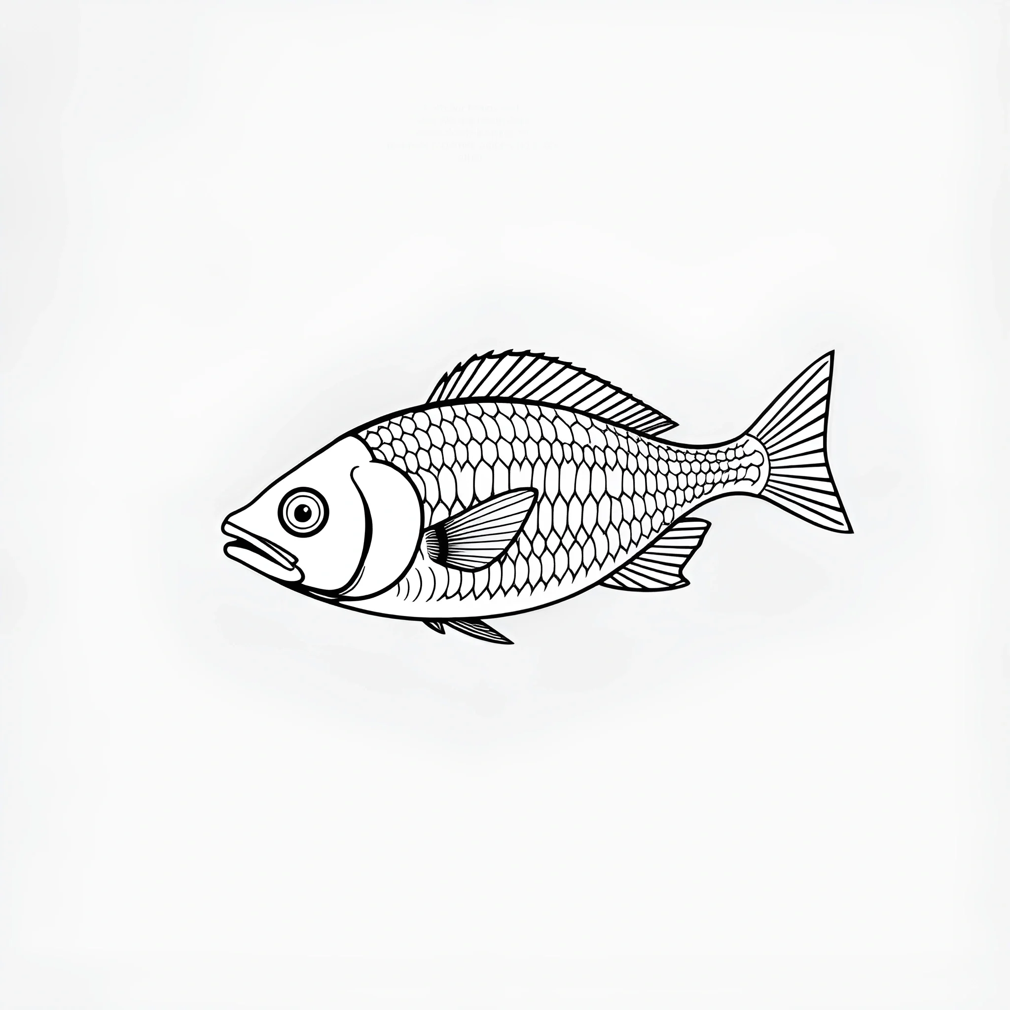 Detailed Black and White Illustration of a Fish - Free Download - AI ...