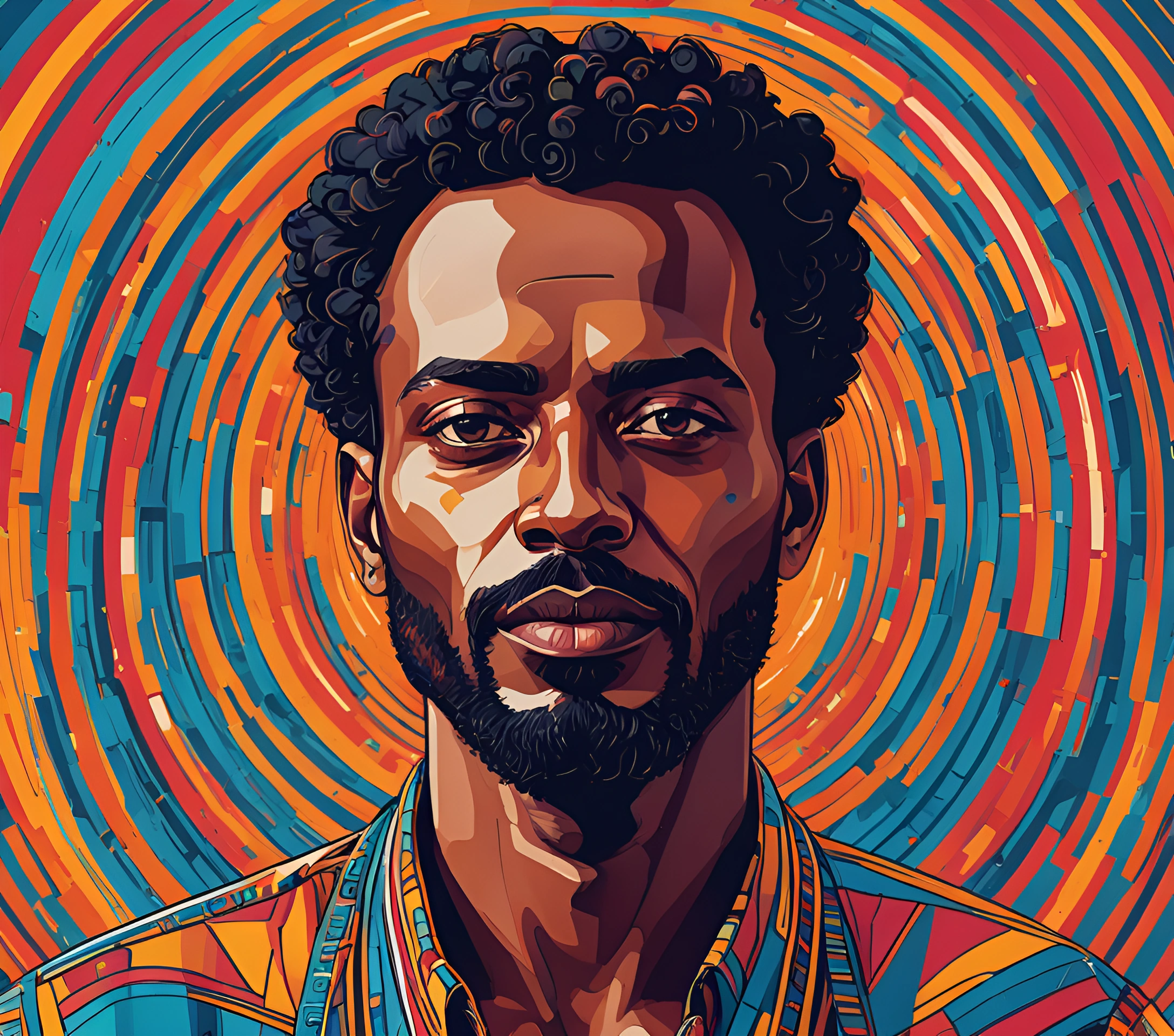 Colorful Abstract Portrait - Free Download - AI Scribbles
