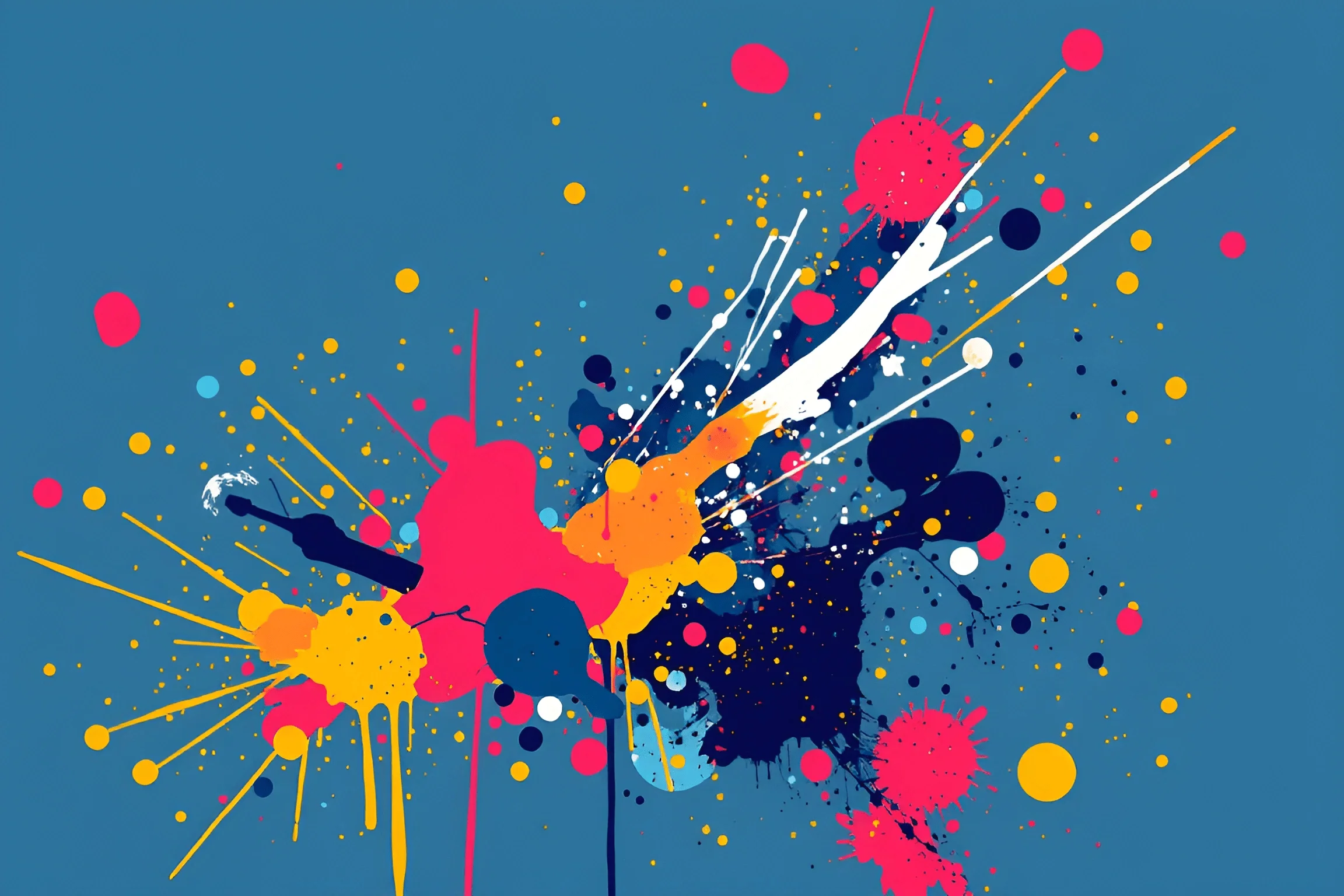 Colorful Paint Splatter Abstract Art - Free Download - AI Scribbles