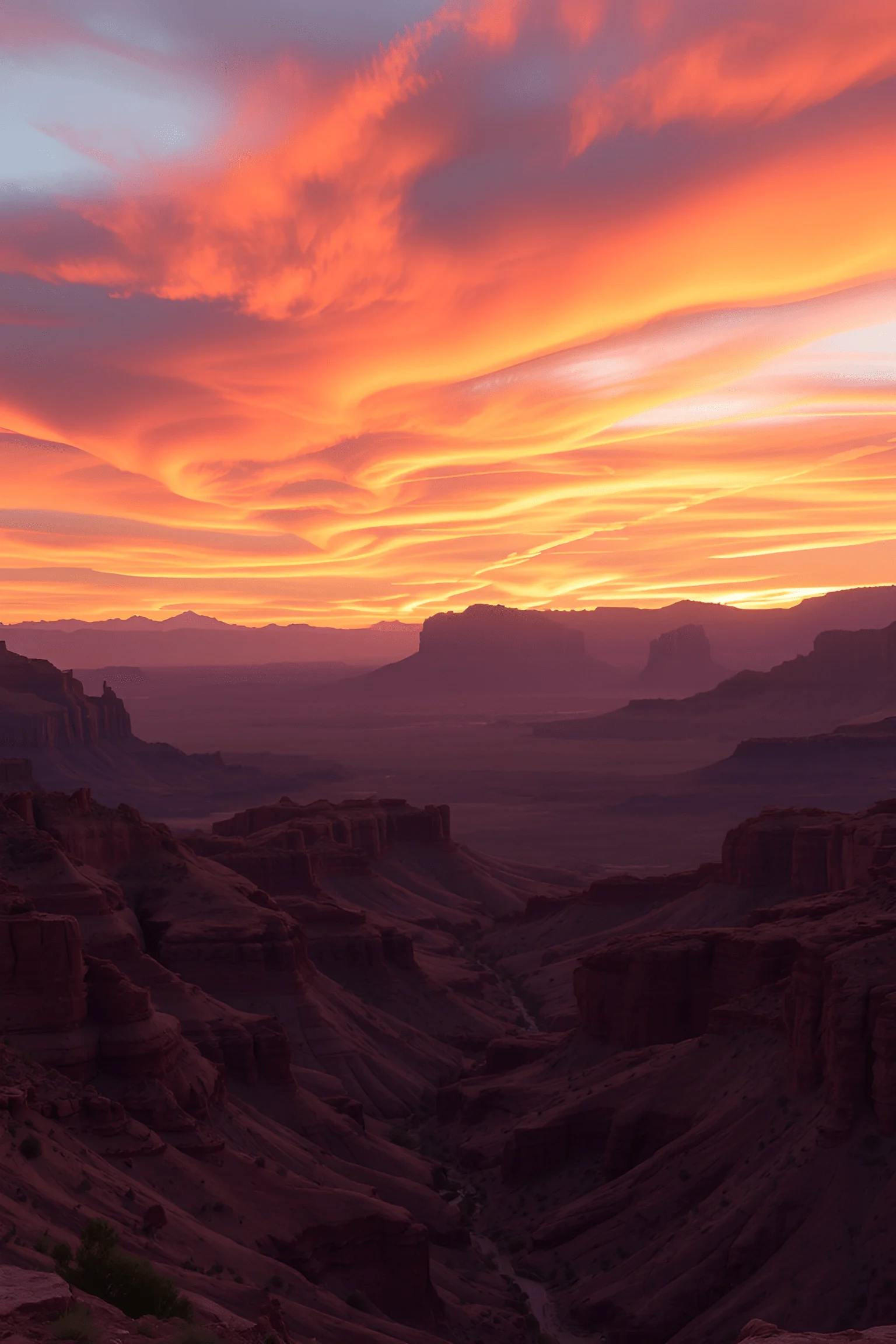 Sunset Over Rocky Canyon Landscape - Free Download - AI Scribbles