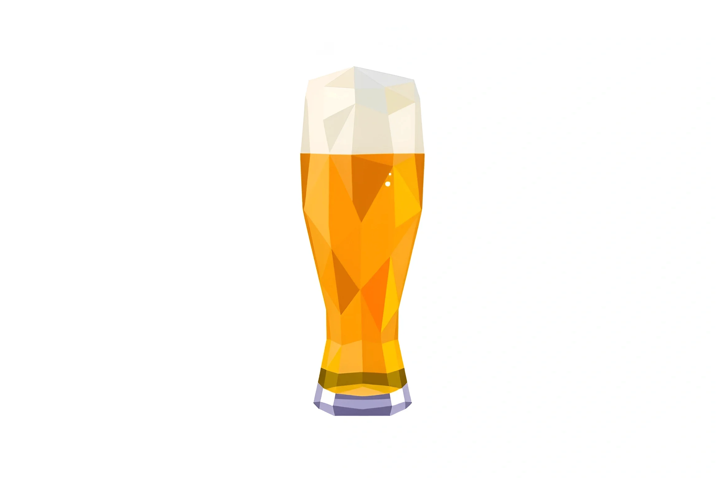Geometric Beer Glass Illustration - Free Download - AI Scribbles