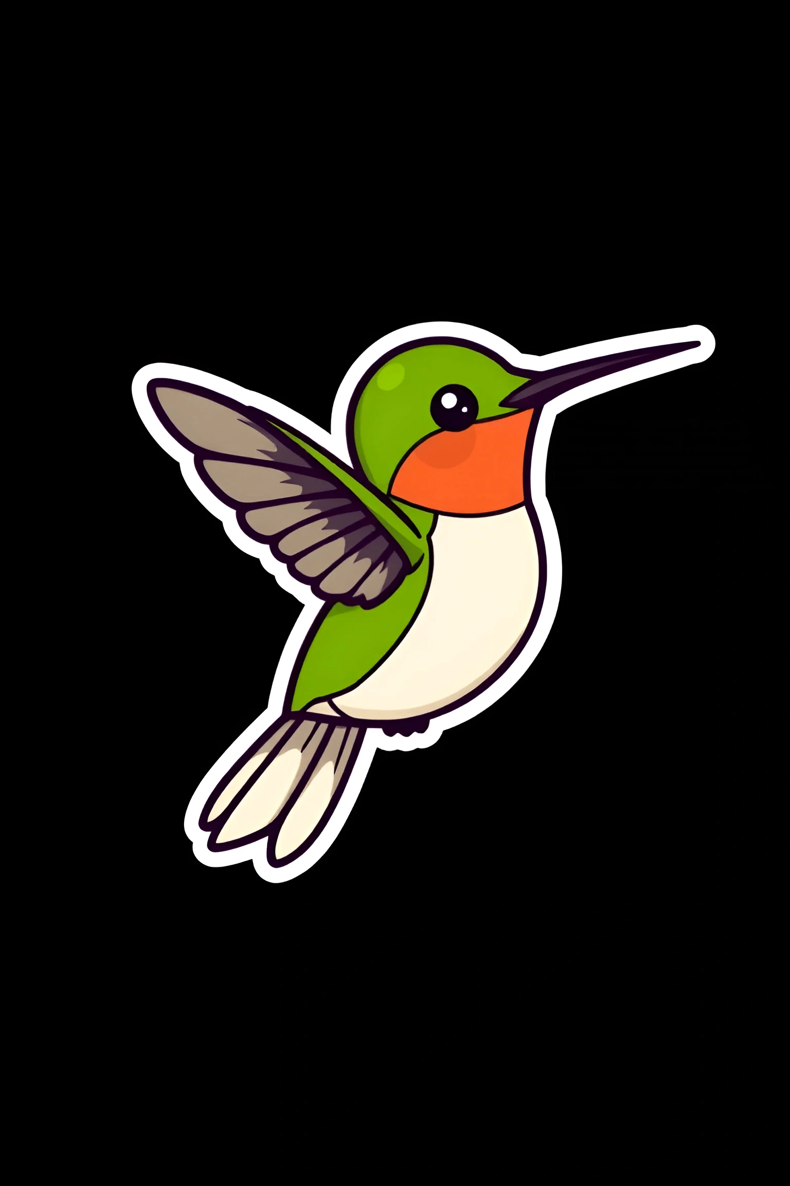 Cartoon Hummingbird Illustration - Free Download - AI Scribbles